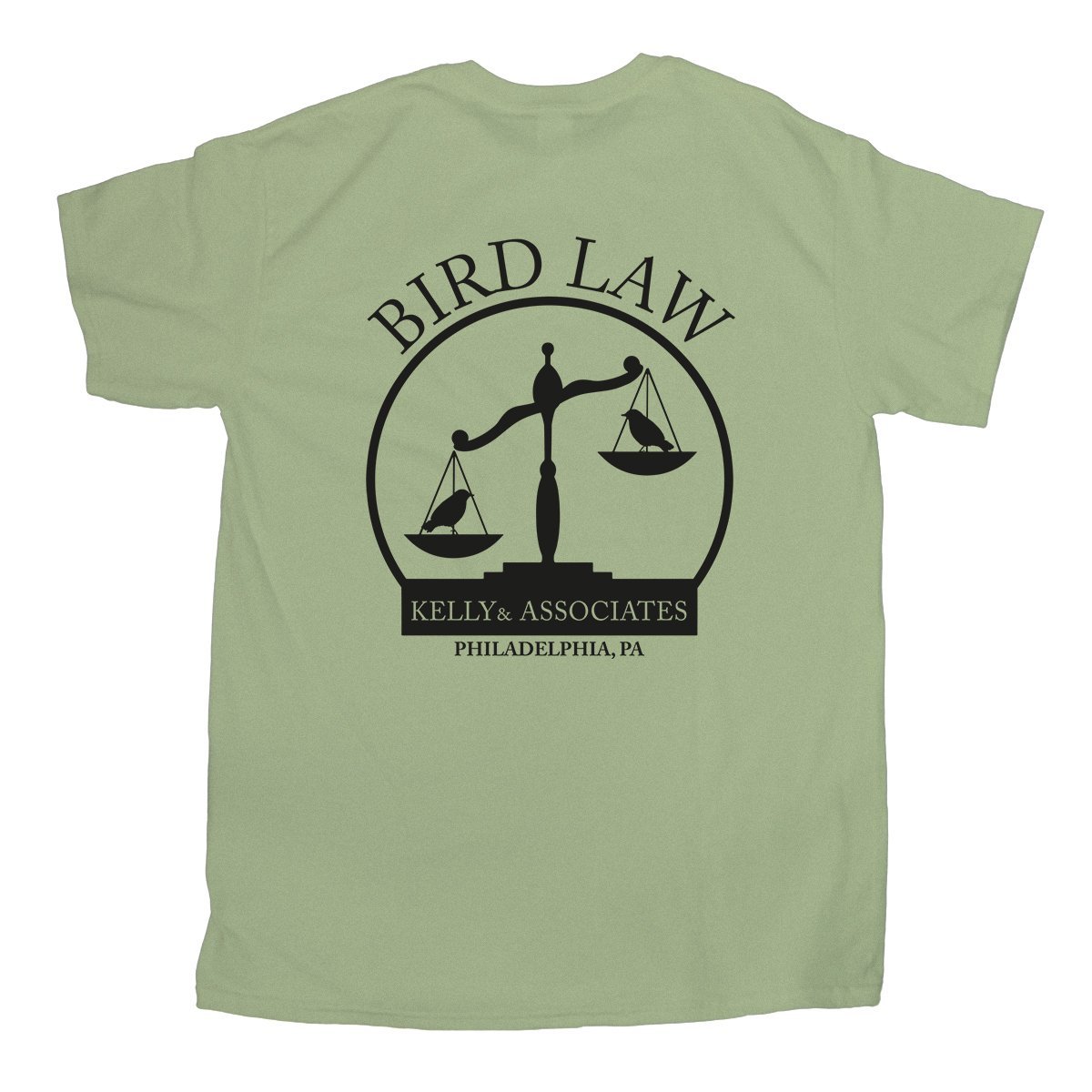 Bird Law T-Shirt - Funny Legal Humor Gift for Lawyers & Fans | Kelly and Associates | Perfect for Courtroom, Office & Casual Wear