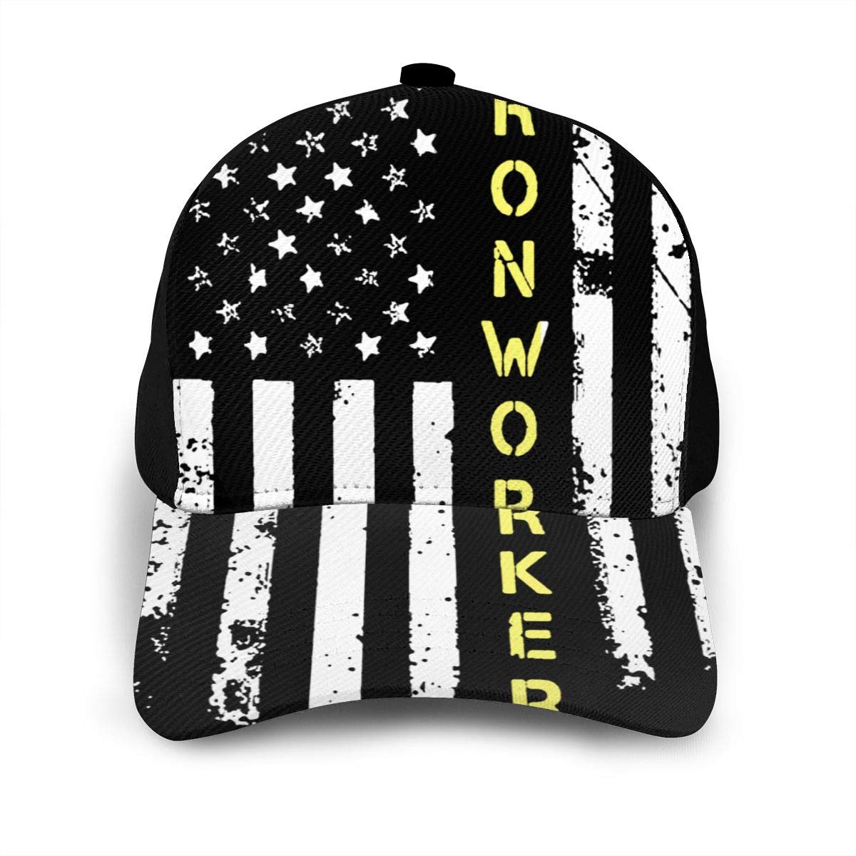 Classic Baseball Cap - Ironworker American Flag Hat for Men & Women - Adjustable Plain Golf Cap for Outdoor Sports & Casual Wear