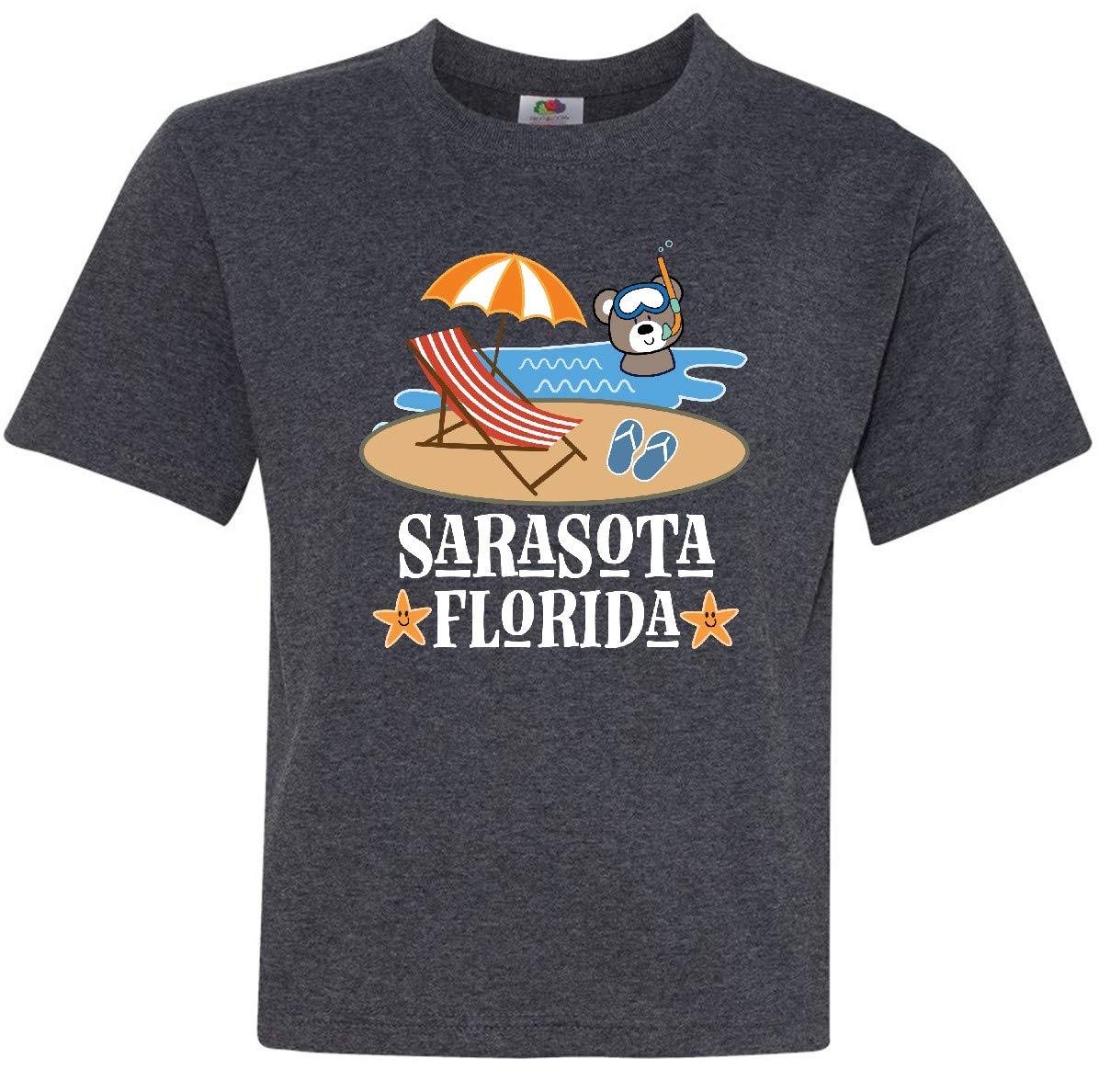 Inktastic Sarasota Florida Beach Vacation Youth T-Shirt - Soft Cotton Kids Tee for Summer Travel & Family Trips - Perfect Beachwear, Souvenir & Holiday Gift