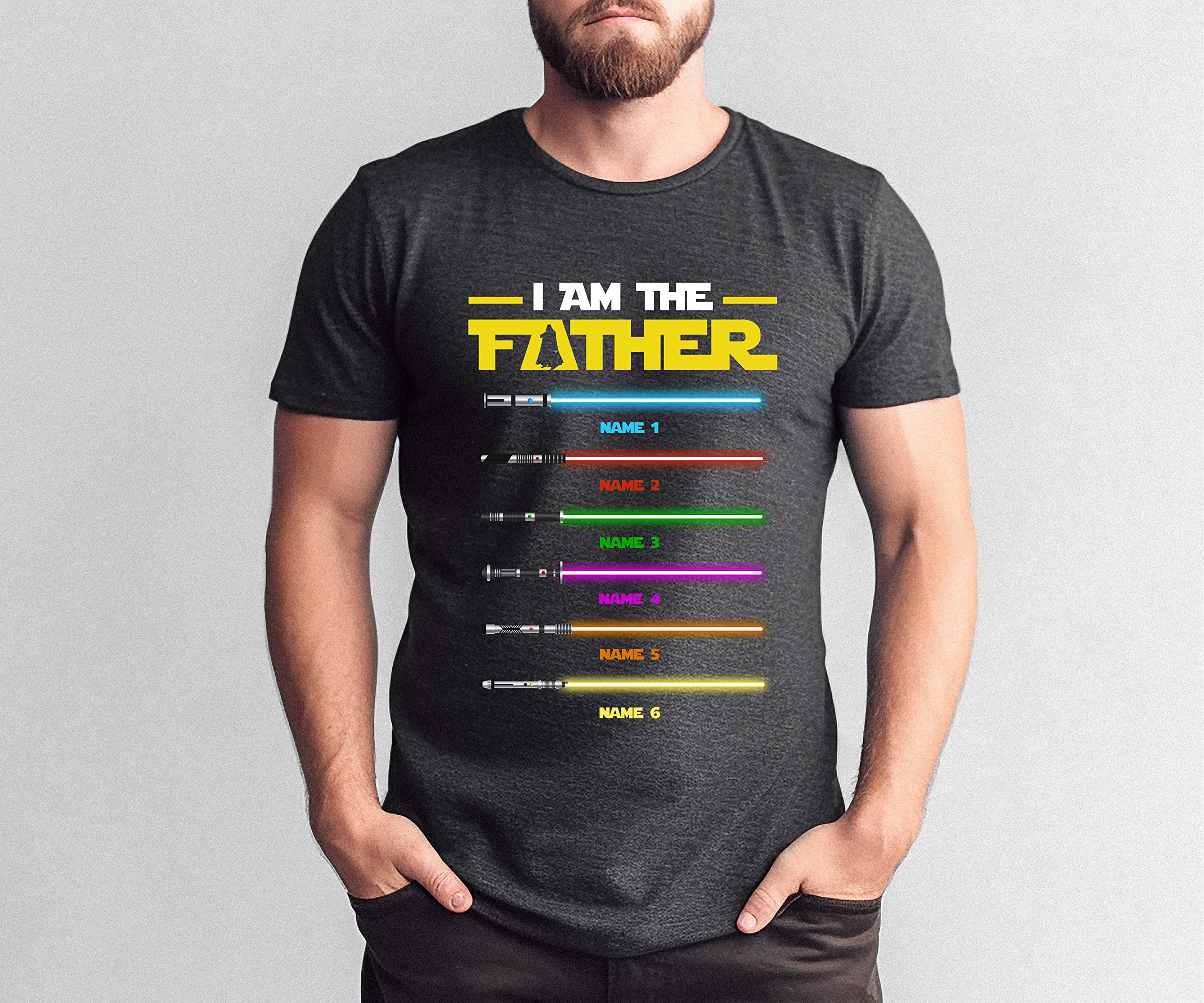 Custom 'I Am Their Father' Personalized Dad Shirt with Kids' Names - Unique Father's Day Gift for Dad - Perfect for Father's Day Celebrations, Family Reunions & Daddy-Daughter/Son Events