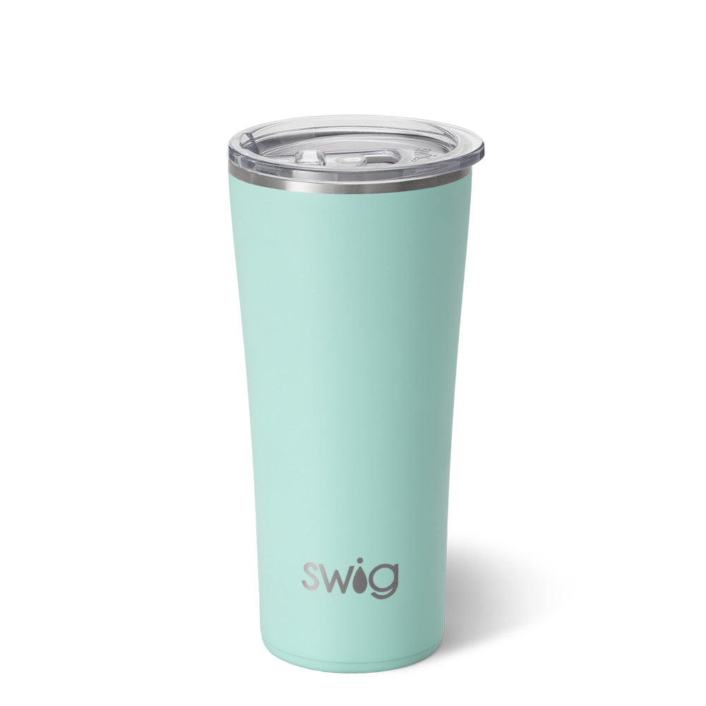 22oz Sea Glass Tumbler with Lid and Straw - Insulated Stainless Steel Travel Mug for Hot & Cold Drinks - Perfect for Beach, Office, and Outdoor Adventures