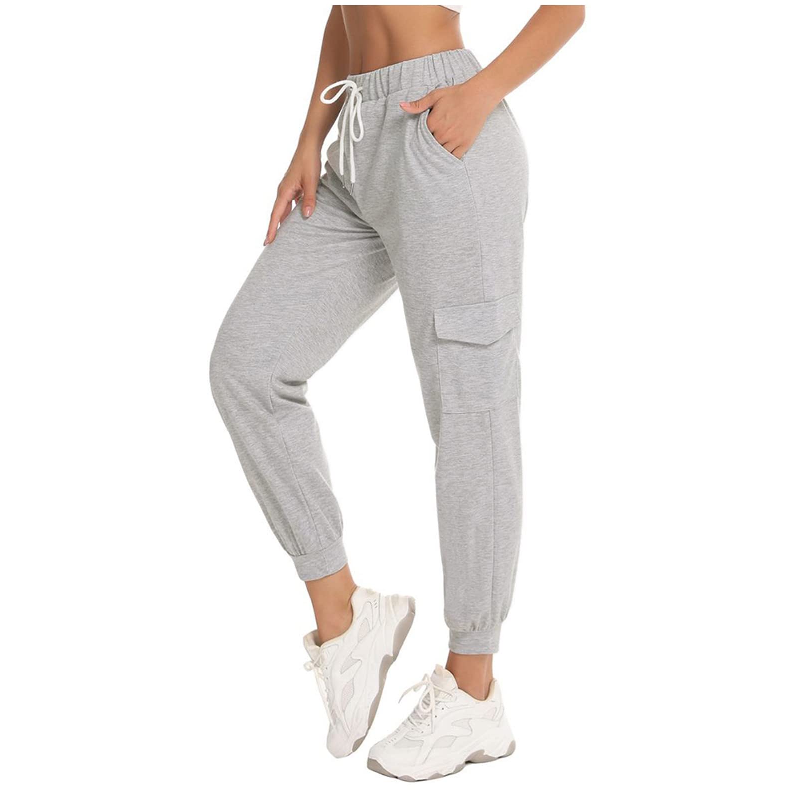 Women's Wide Leg Jogger Pants - Athletic Casual Lounge Pants with Pockets - Comfortable Stretchy Yoga Sweatpants for Workout, Running, Travel & Home Wear