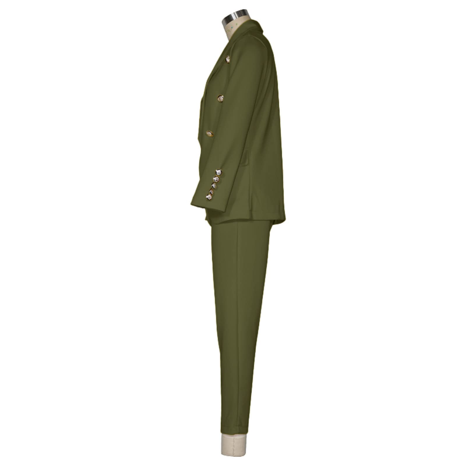 Women's Slim Fit Two-Piece Lapel Suit Set - Formal Office Business Attire with Long Sleeve Jacket & Trousers | Perfect for Work, Interviews & Professional Events
