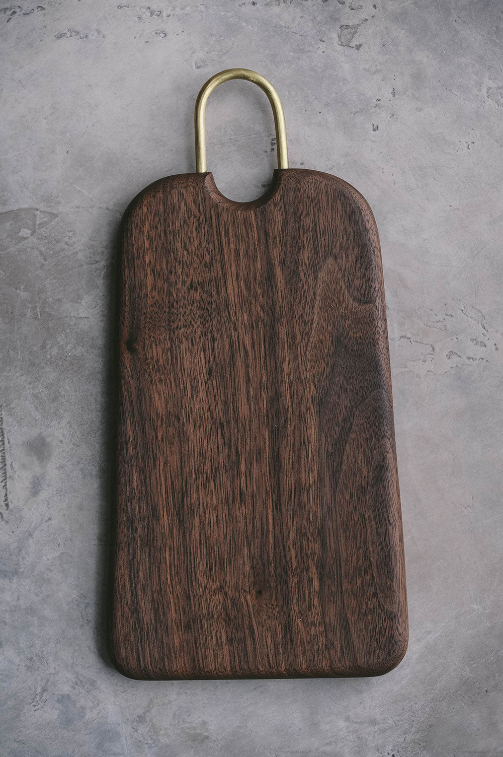 Premium Walnut Wood Cutting Board with Brass Handle - Perfect for Kitchen, Charcuterie, and Serving Cheese, Fruits, and Bread