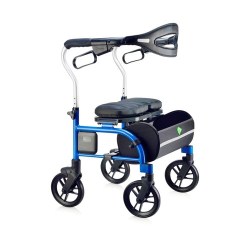 Evolution Trillium 4 Wheeled Walker with Seat & Basket - Lightweight Mobility Aid for Seniors & Adults - Ideal for Indoor & Outdoor Use, Shopping & Daily Activities