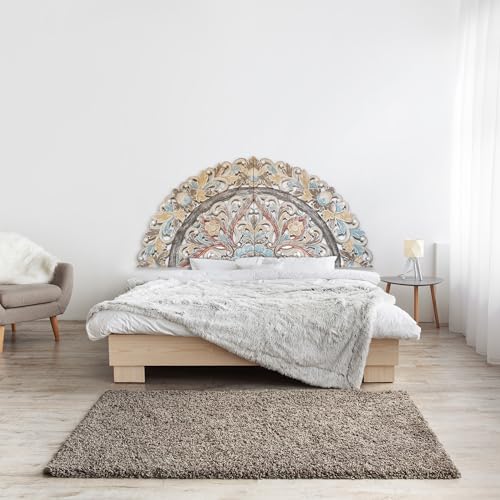 King Size Wooden Headboard - Hand Carved Full Bed Headboard with Wall Mount | Solid Wood Headboard for King, Cal King & Full Size Beds | Elegant Bedroom Decor for Master Suite & Guest Rooms (Multi-Color Options)