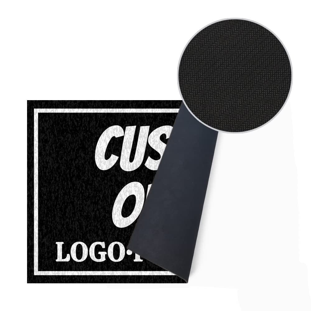 Custom Personalized Durable Welcome Mat with Logo/Photo/Text - Non-Slip Indoor Outdoor Door Rug for Entryway, Patio & High Traffic Areas - Perfect for Home, Office & Commercial Use