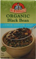 Organic Lower Sodium Black Bean Soup by Dr. McDougall's - 18 fl oz (Pack of 6) | Healthy Vegan Canned Soup | Perfect for Quick Lunches, Camping & Emergency Food Storage