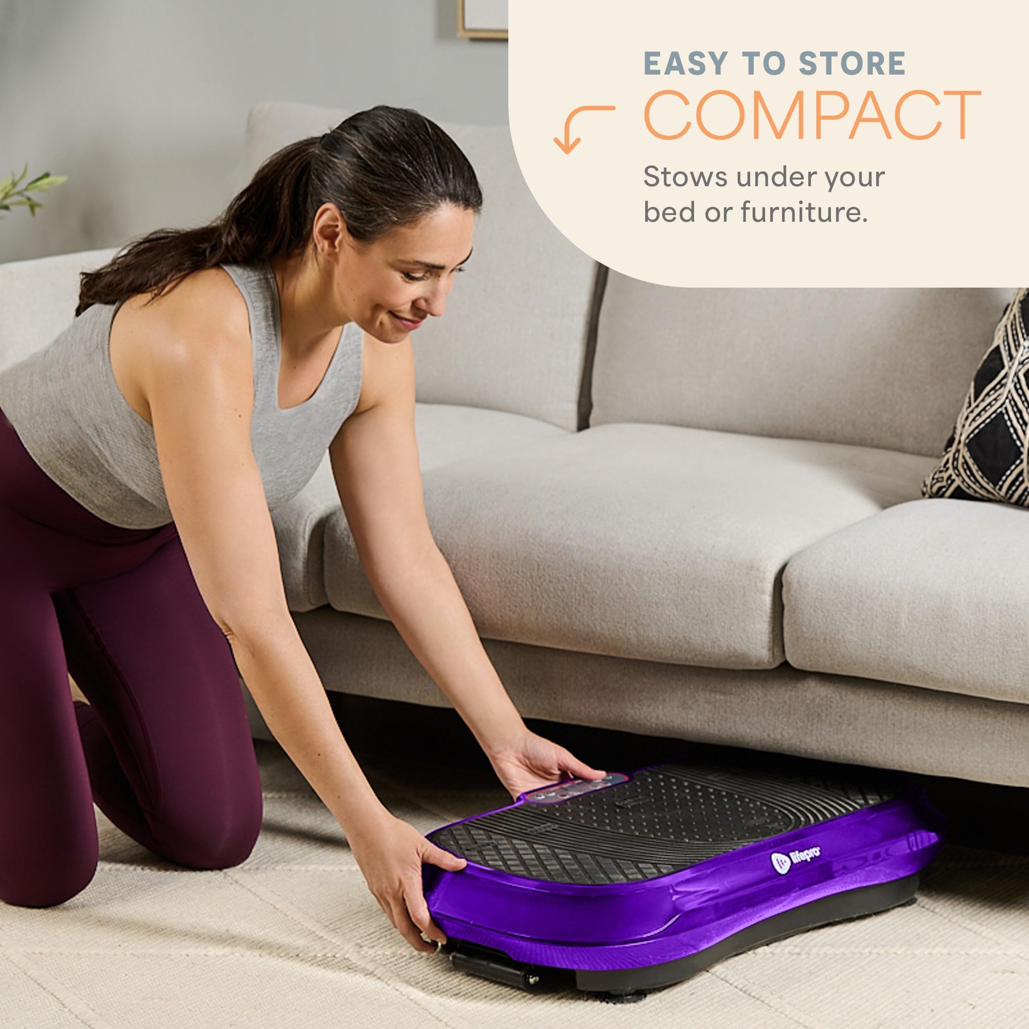 Lifepro Waver Vibration Plate Exercise Machine - High-Intensity Full Body Workout for Muscle Activation, Strength Toning & Fat Loss with Resistance Bands | Home Gym Equipment for Weight Loss & Recovery | Perfect for Small Spaces & Post-Workout Relaxation