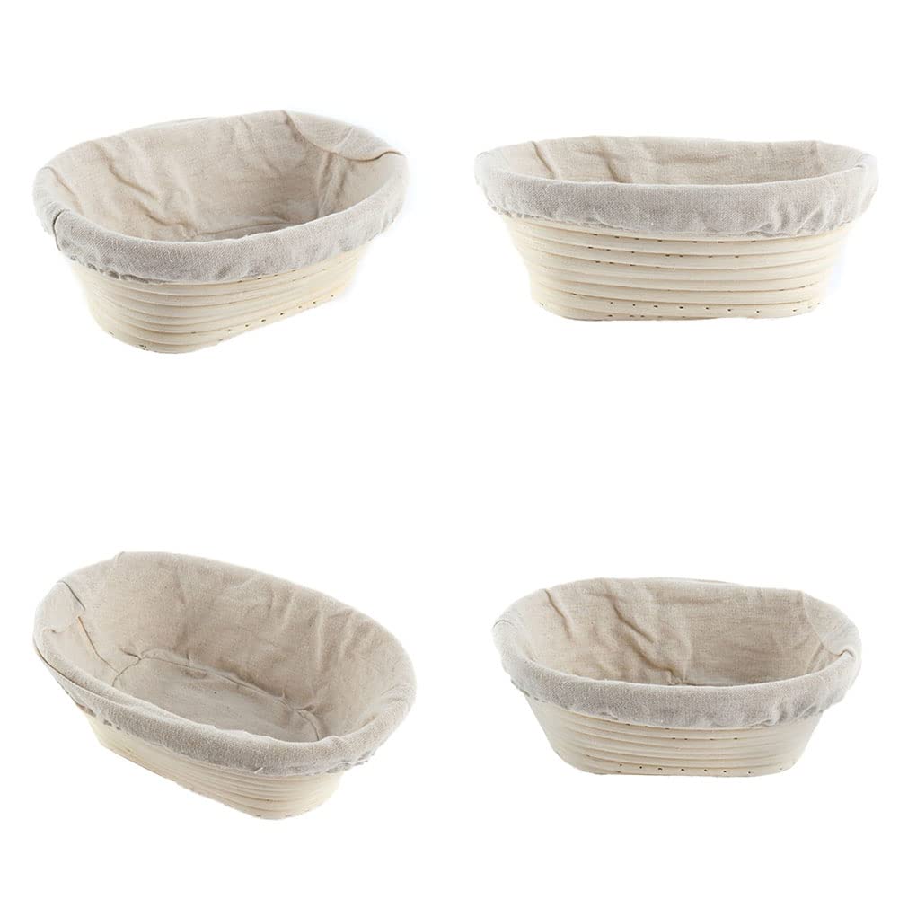 Ochine Round Bread Proofing Basket Kit - Natural Rattan Banneton with Linen Liner for Sourdough, Artisan & Homemade Bread Baking | Professional & Home Baker Tools (Perfect for Sourdough Starter, French Bread & Rustic Loaves) | Ships from USA