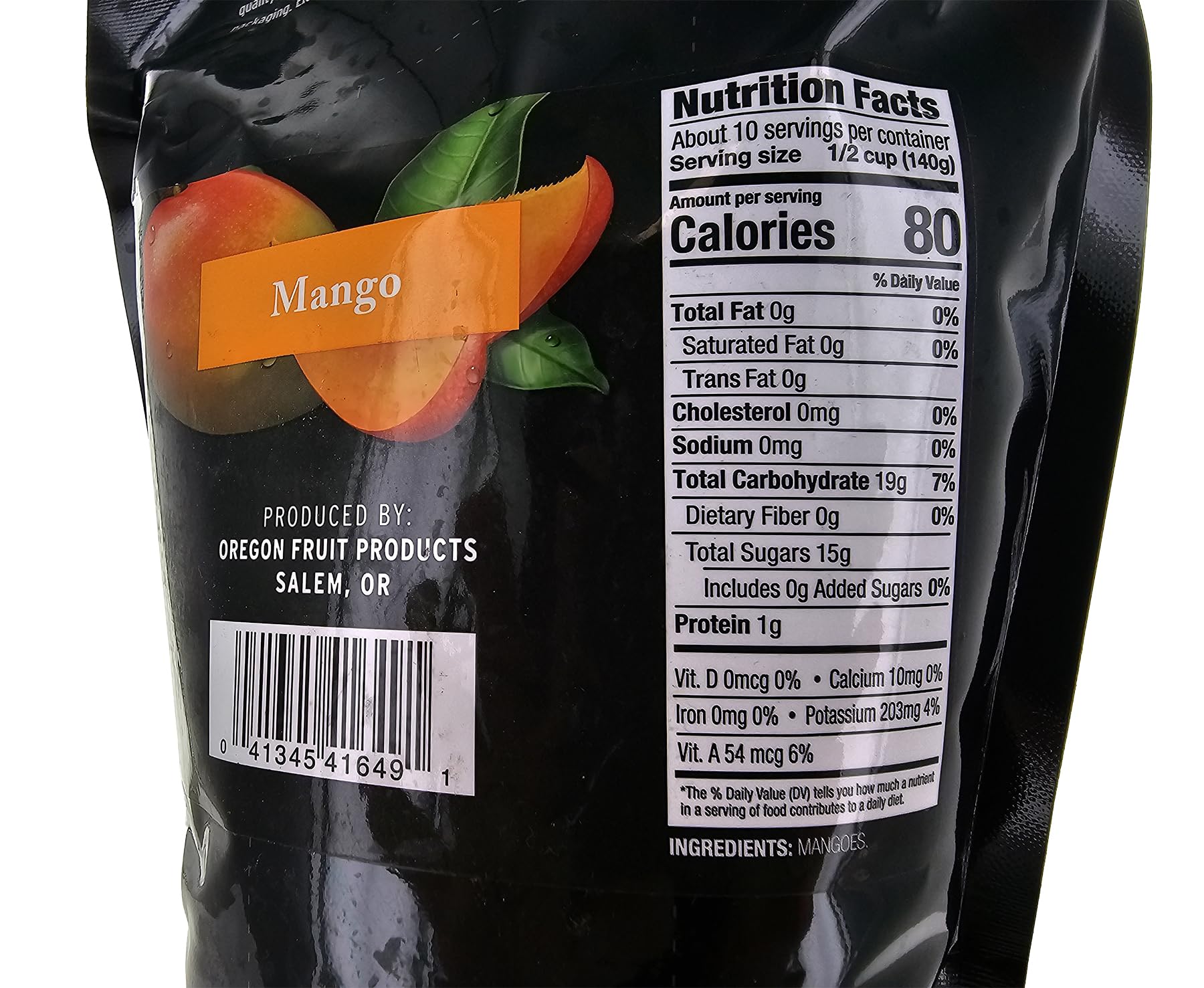 Oregon Fruit Mango Puree 49oz (1.4kg) Pouch - 100% Natural Mango Puree for Smoothies, Baking, Cocktails & Desserts | Gluten-Free & Non-GMO | Perfect for Restaurants, Bakeries & Home Use