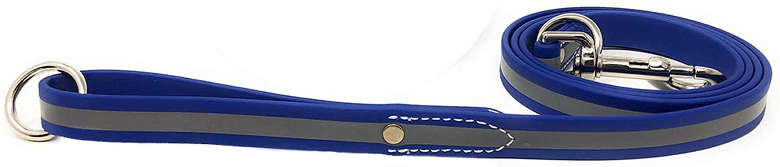 Reflective Dog Leash 5ft - Strong & Lightweight Pet Lead with Easy Collar Hook for Small, Medium, Large & XL Dogs - Blue - Perfect for Night Walks, Jogging & Outdoor Adventures