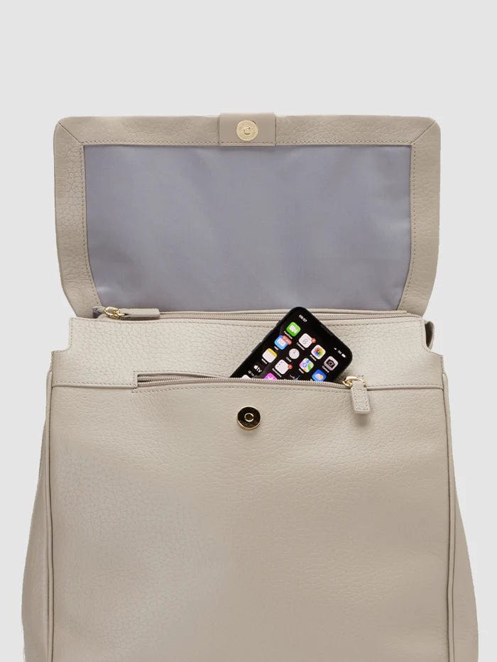 Storksak St James Genuine Leather Diaper Bag for Moms - Perfect for Baby Essentials, Travel & On-the-Go Parenting