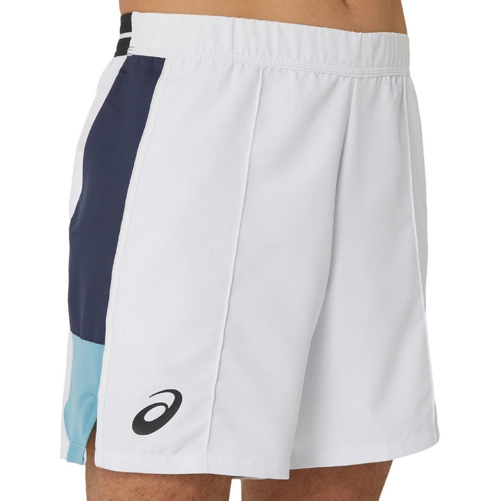 ASICS Men's Match Short 7 Inch Running Shorts - Breathable White Athletic Shorts for Gym, Jogging & Workouts | Lightweight Comfort for Active Men