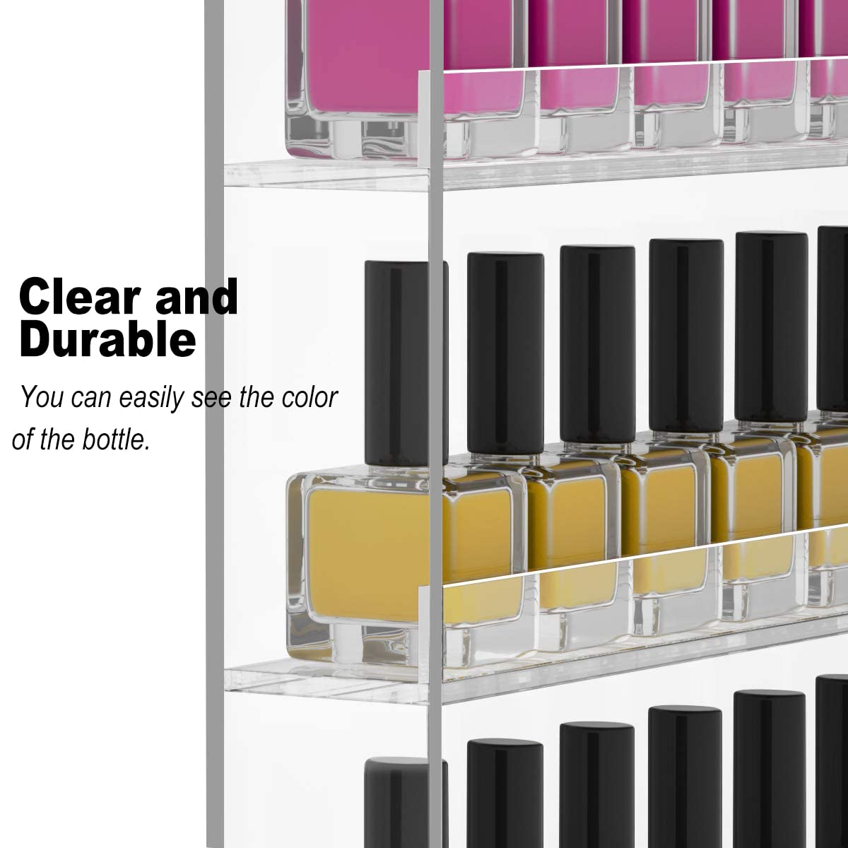 FEMELI 20x24 Inch Nail Polish Wall Rack - Salon & Home Storage