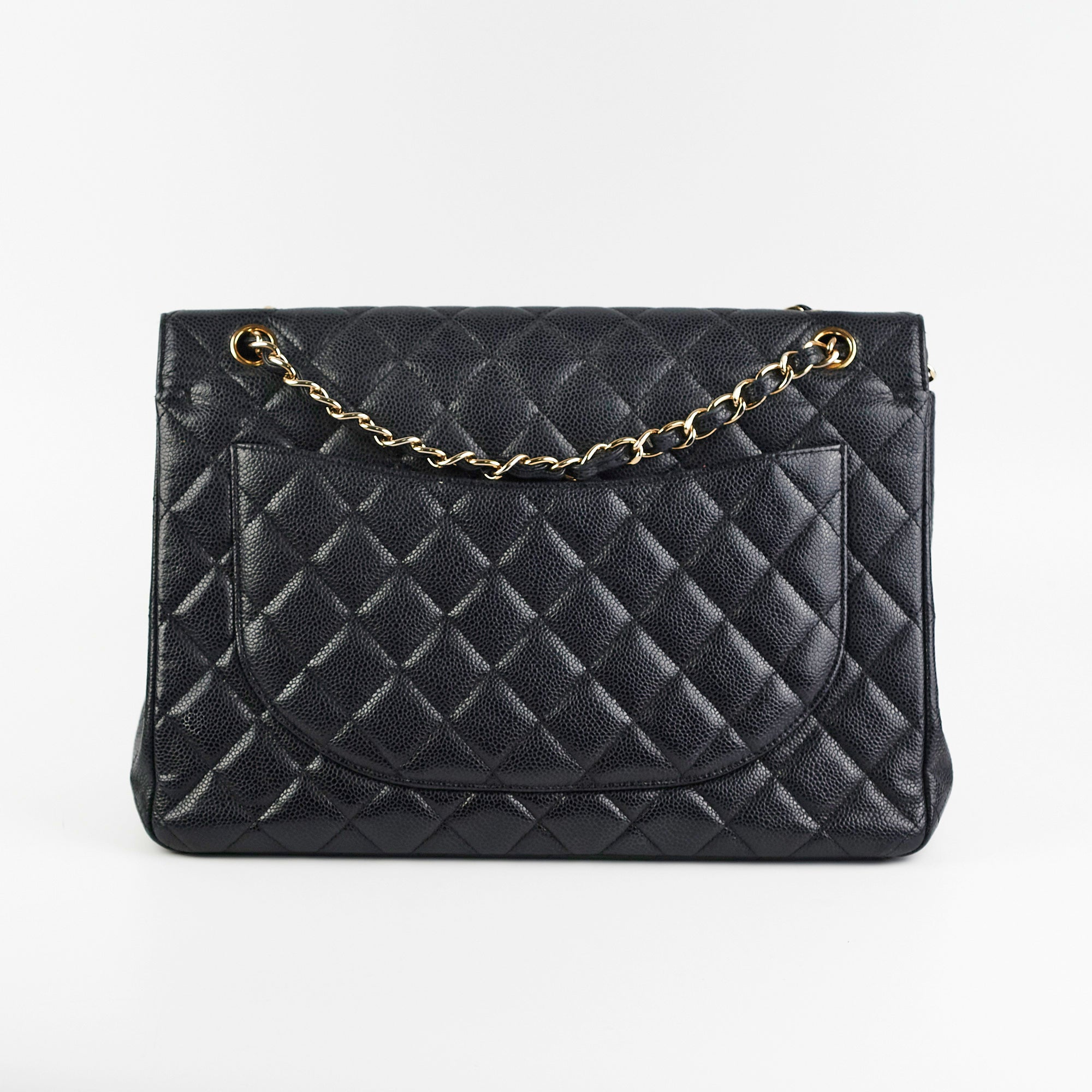 Chanel Maxi Jumbo Double Flap Bag in Black Caviar Leather - Luxury Designer Handbag for Women, Perfect for Work, Travel & Special Occasions