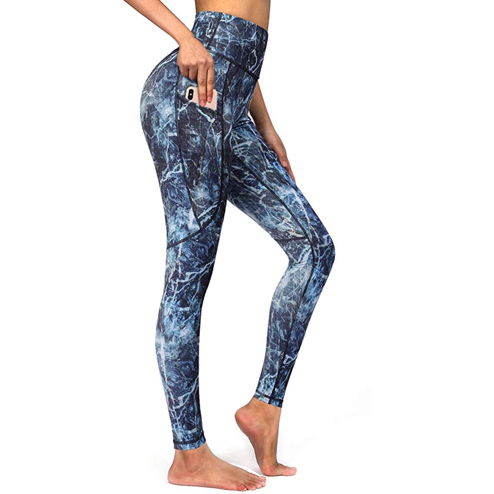 **Women's High-Waisted Workout Leggings - Running, Yoga & Fitness Printed Athletic Pants - Breathable & Stretchy for Gym, Sports & Daily Wear**
