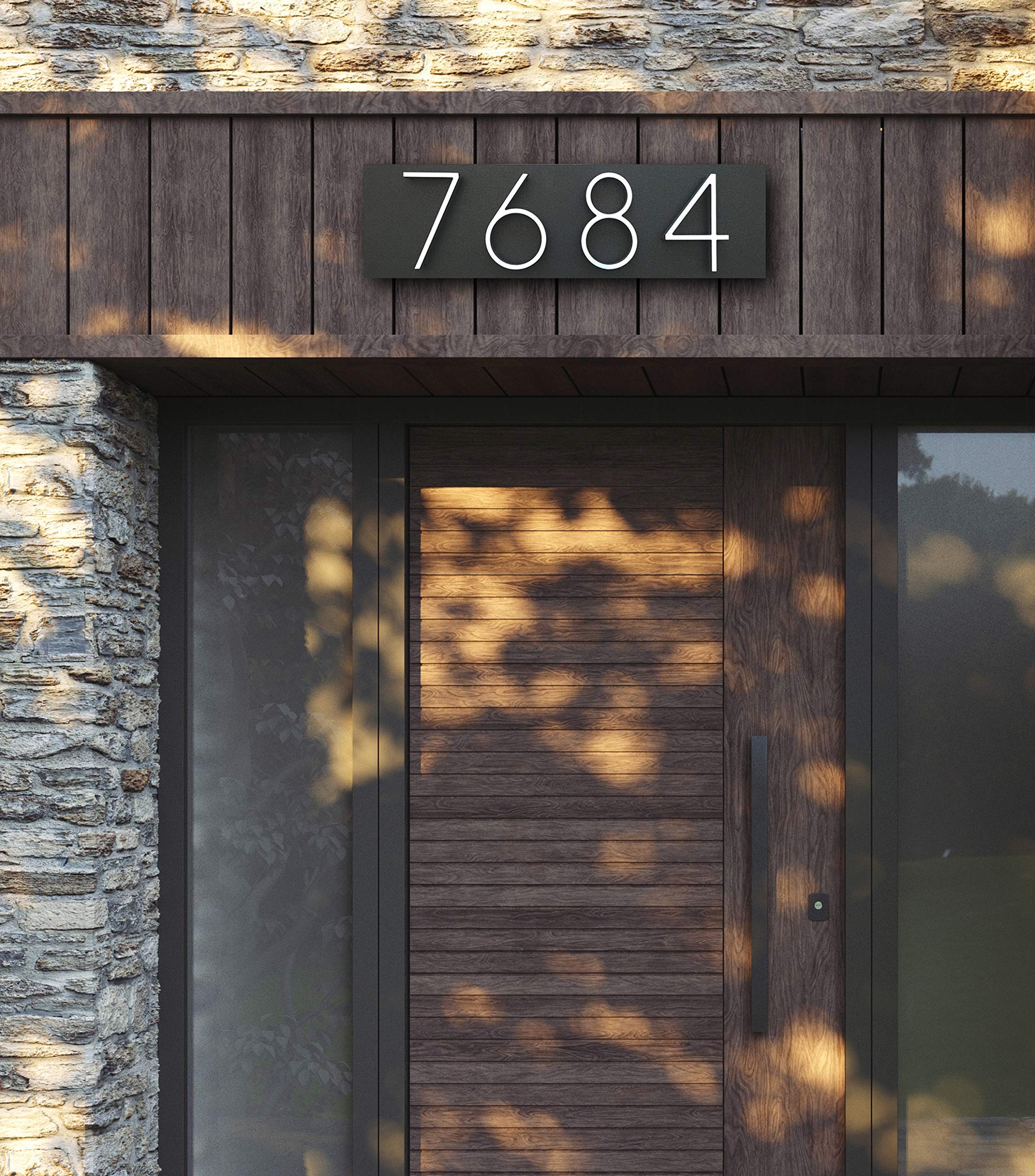 Modern House Numbers & Address Plaques - Vertical & Horizontal Styles - Personalized Custom Gift for Home & Business - Durable Outdoor Address Signs for Mailbox, Front Door, Porch & Yard Decor