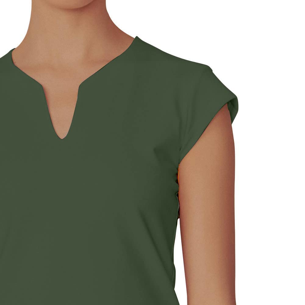 Women's Tennis Shirts - Short Sleeve V-Neck Moisture Wicking Golf & Running Tops - Breathable Solid Color Athletic Shirts for Sports, Gym & Casual Wear