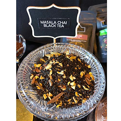 Organic Masala Chai Tea Loose Leaf - 100% Natural Black Tea Blend with Cinnamon, Ginger & Cardamom | Healthy Coffee Alternative for Energy & Stress Relief | Perfect for Morning Boost, Afternoon Pick-Me-Up & Relaxing Evenings (1 lb)