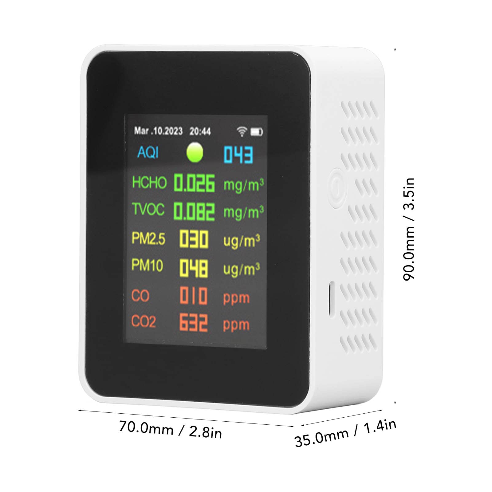 9 in 1 Air Quality Monitor - Indoor Air Quality Detector for PM2.5 PM10 CO CO2 HCHO - Portable Air Pollution Meter for Home, Office, Nursery, Grow Tent | Improve Indoor Air & Protect Family Health