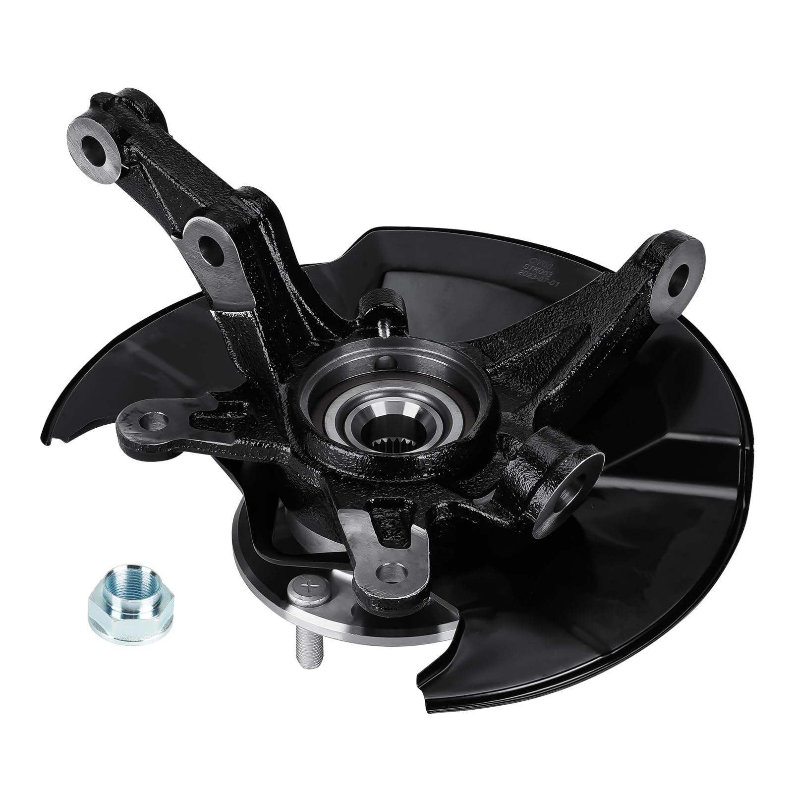 Front Right Steering Knuckle & Wheel Hub Bearing Assembly for Honda Civic 2006-2011 (Excluding Si Model) - Replaces OEM #698-450 / 698450 - Perfect for Suspension Repair & Engine Replacement