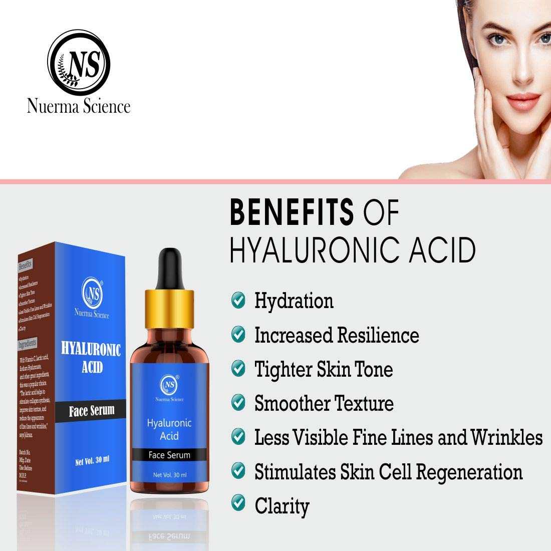 **Best Hyaluronic Acid Face Serum for Skin Brightening & Anti-Aging – Vitamin E & C Infused – Reduces Dark Circles & Spots – Perfect for Daily Skincare & Night Routine**