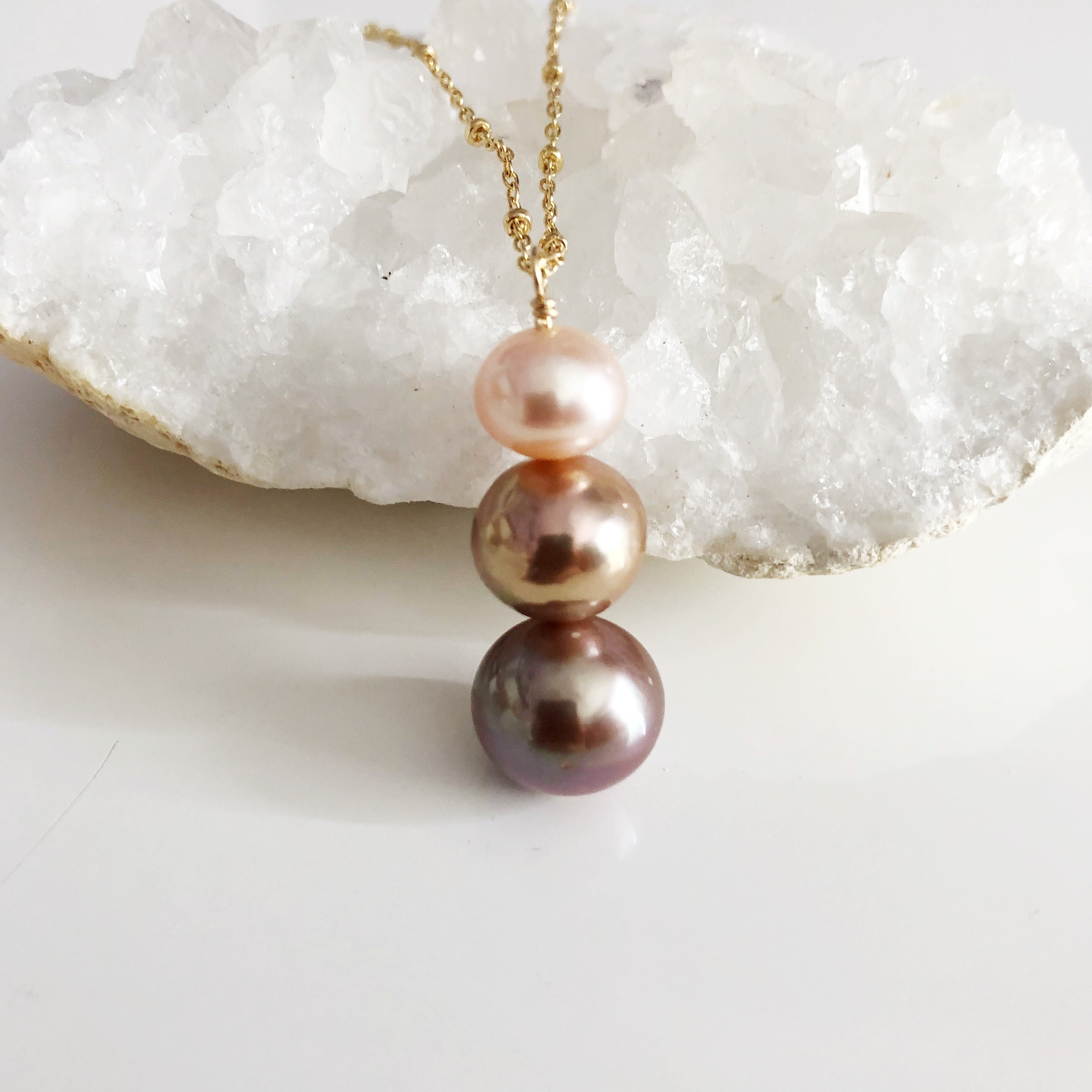 ARYA Necklace - Elegant Ombre Aubegine Crystal Pendant Jewelry for Women | Perfect for Parties, Weddings & Evening Events
