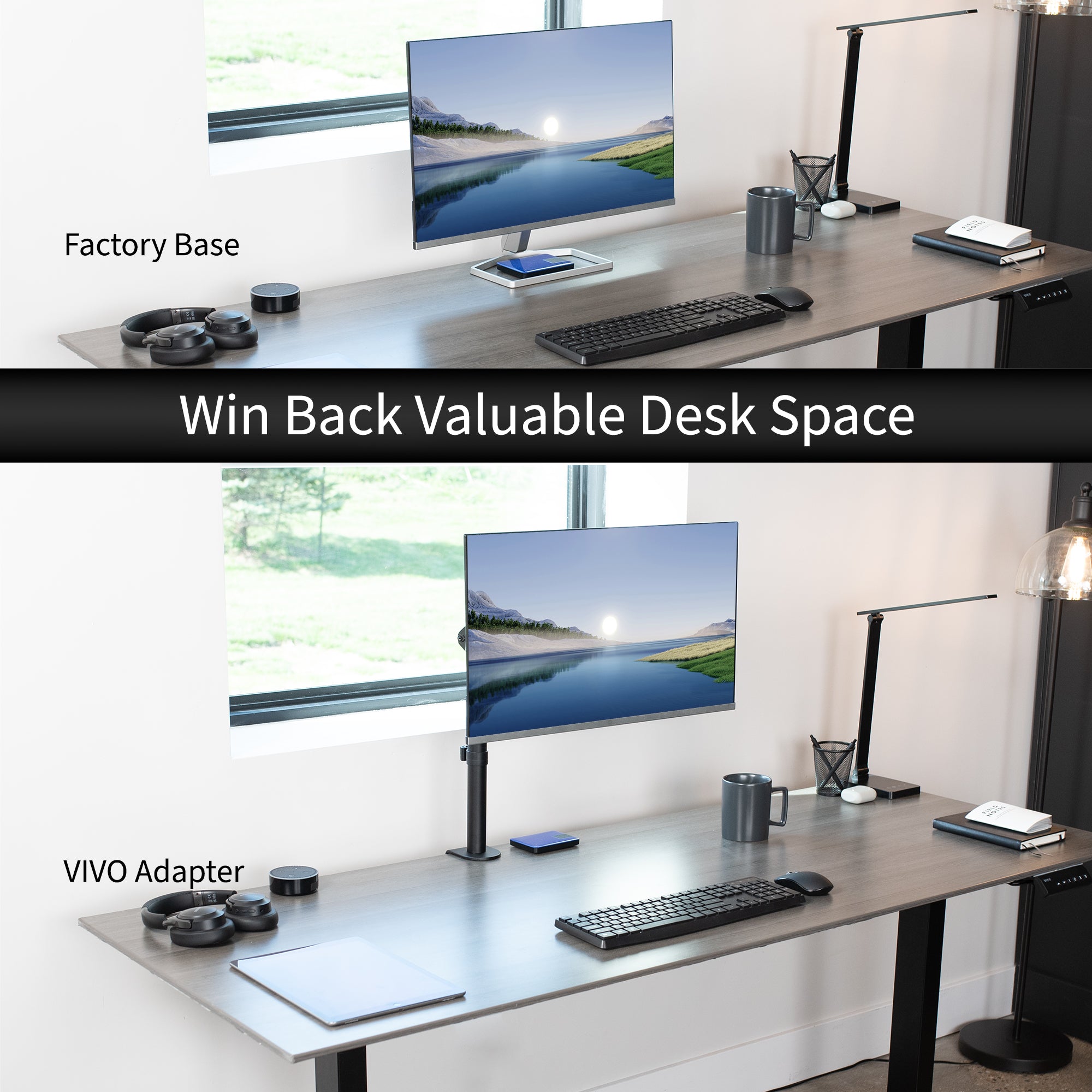 VESA Mount Adapter for HP M Series Monitors - Universal Bracket for Wall Mounting & Desk Setup - Perfect for Home Office, Gaming & Workspace Organization
