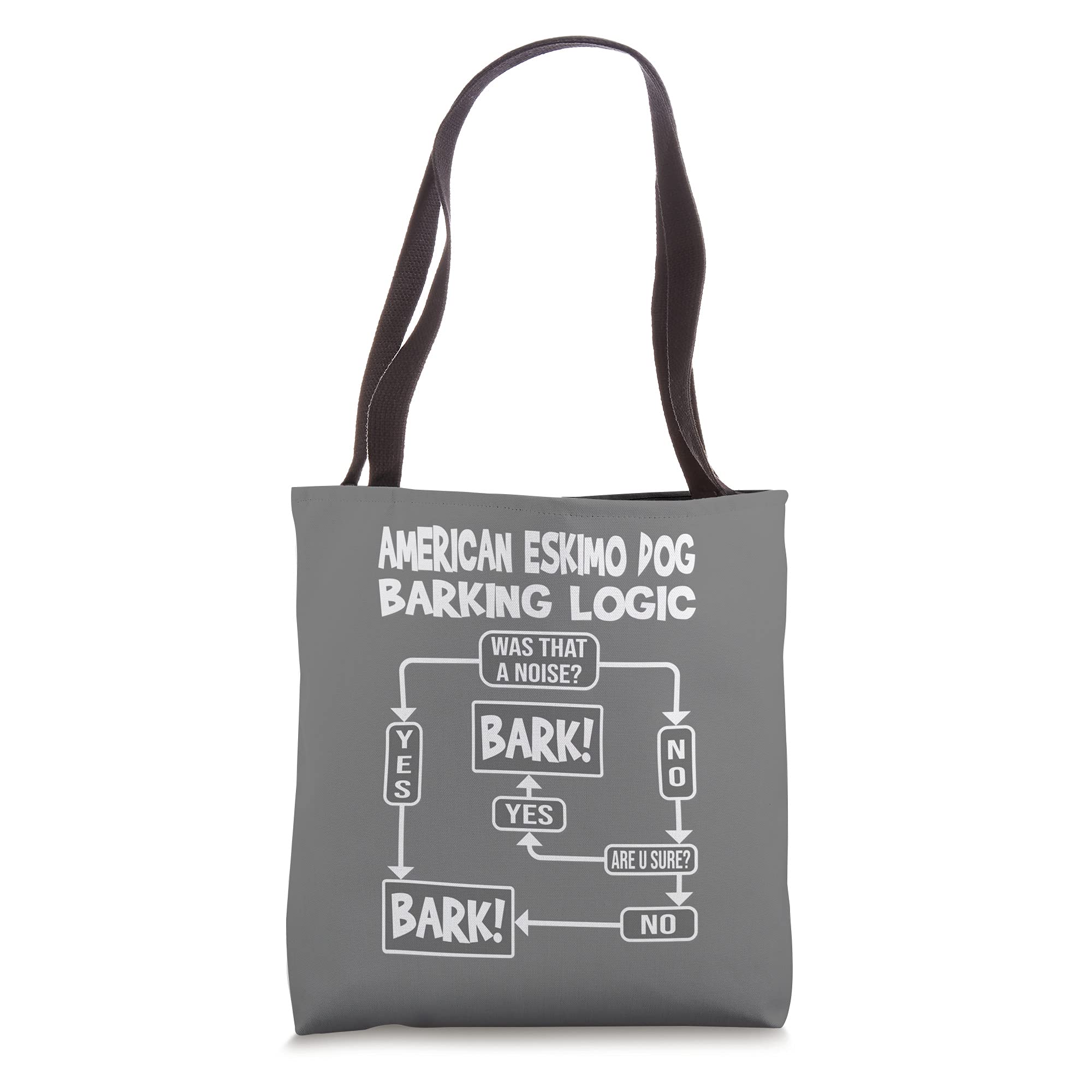 Funny American Eskimo Dog Tote Bag - Cute Pet Lover Gift for Dog Owners - Perfect for Grocery Shopping, Beach Trips & Dog Park Outings