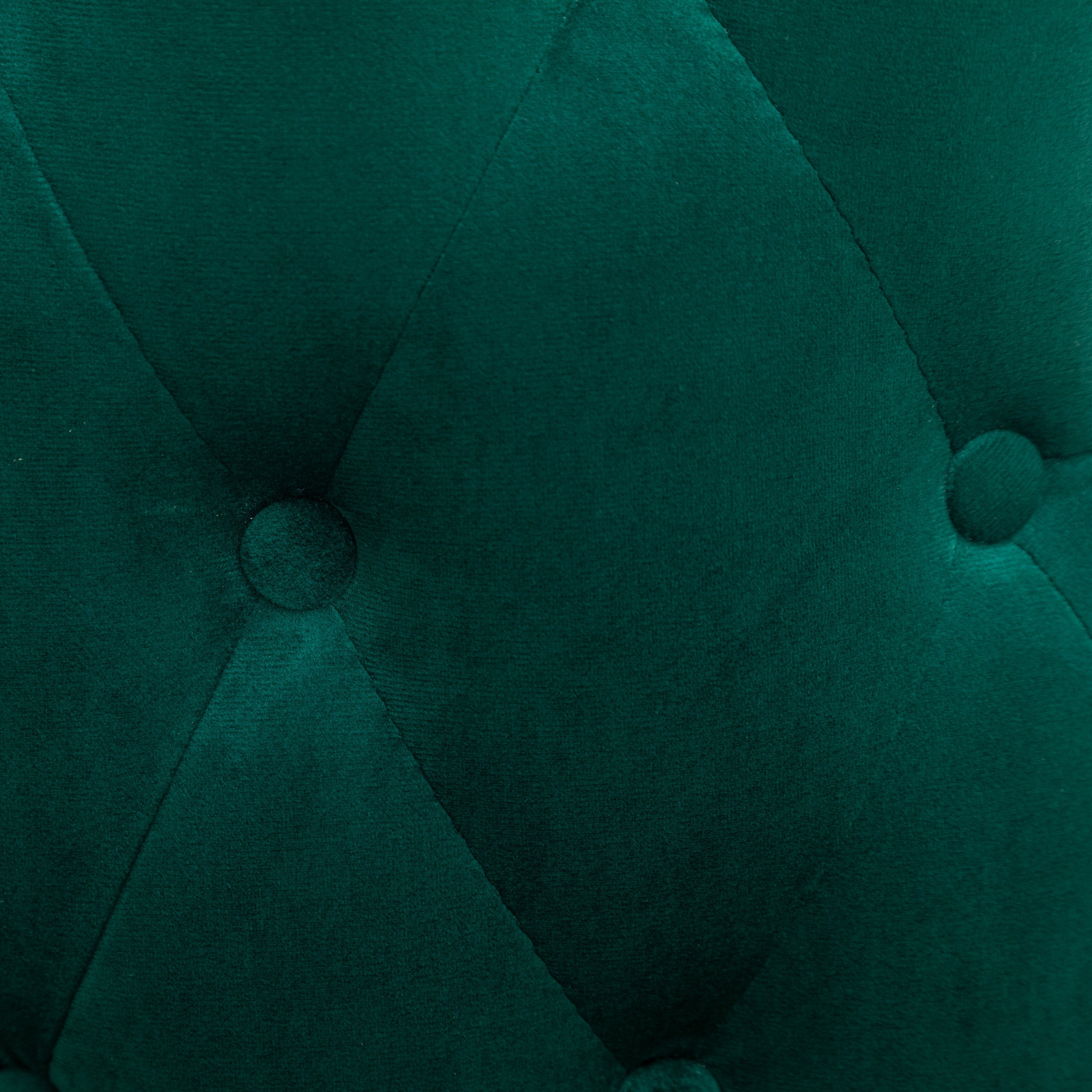 Roundhill Furniture Lindale Contemporary Velvet Upholstered Nailhead Trim Accent Chair - Green Velvet Lounge Chair for Living Room, Bedroom & Office Decor