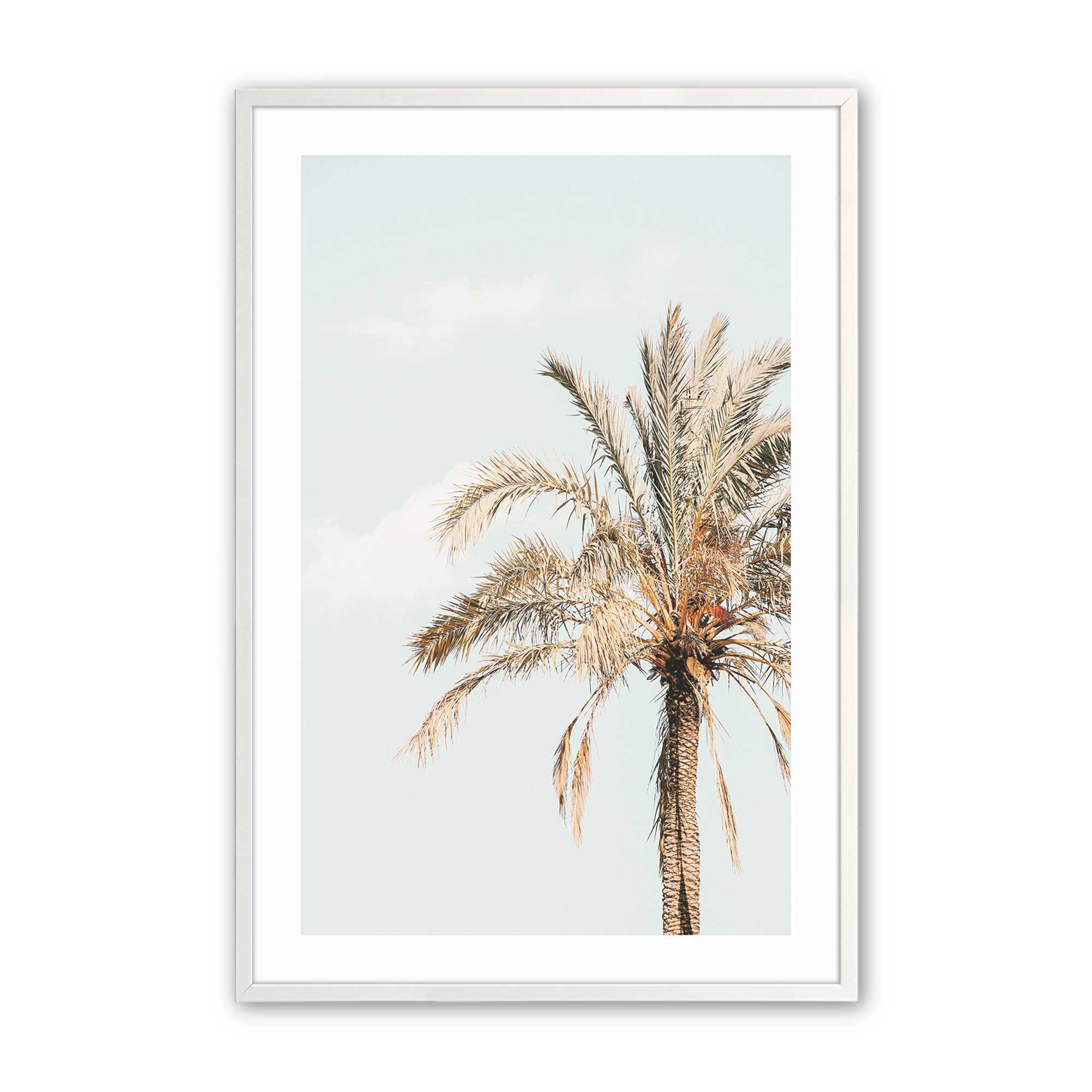 Golden Palm View Print - Tropical Beach Wall Art for Home & Office Decor - Perfect for Living Room, Bedroom, or Vacation House