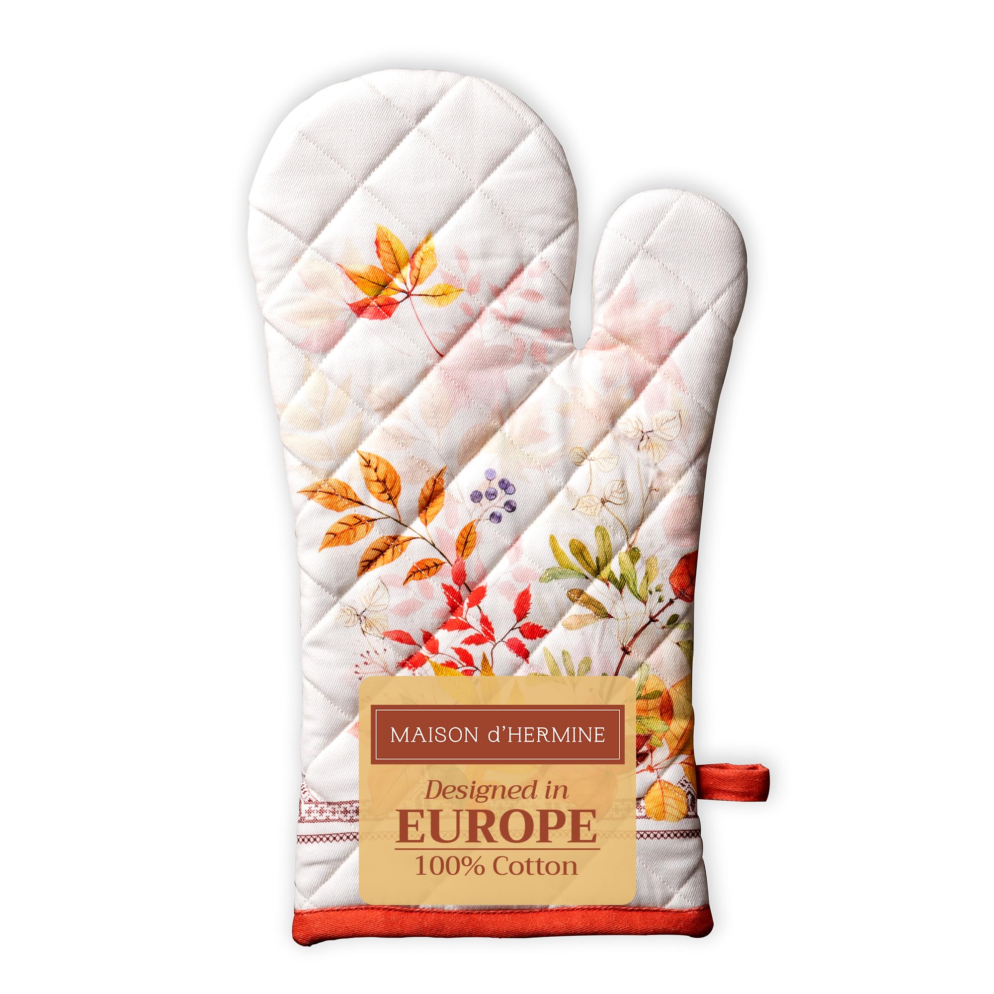Heat Resistant 100% Cotton Oven Mitts (7.5