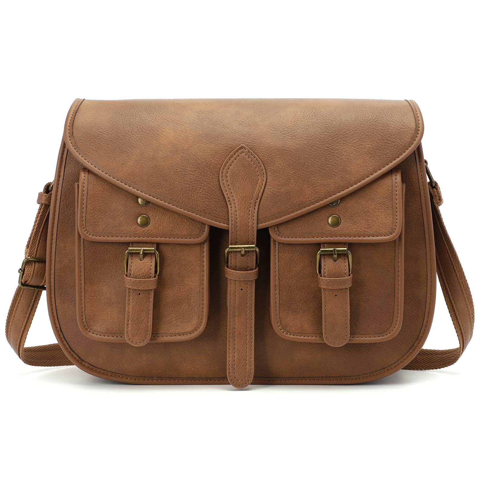 Vintage Crossbody Bags for Women - PU Leather Shoulder Satchel Purse, Fashionable Handbag for Daily Use, Work, Travel & Shopping