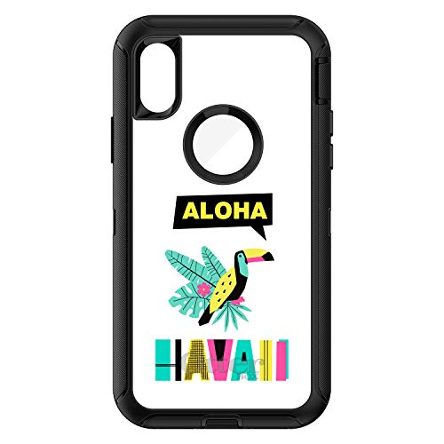 Summer Graphics - Aloha Hawaii Yellow Teal Pink On Black Case
