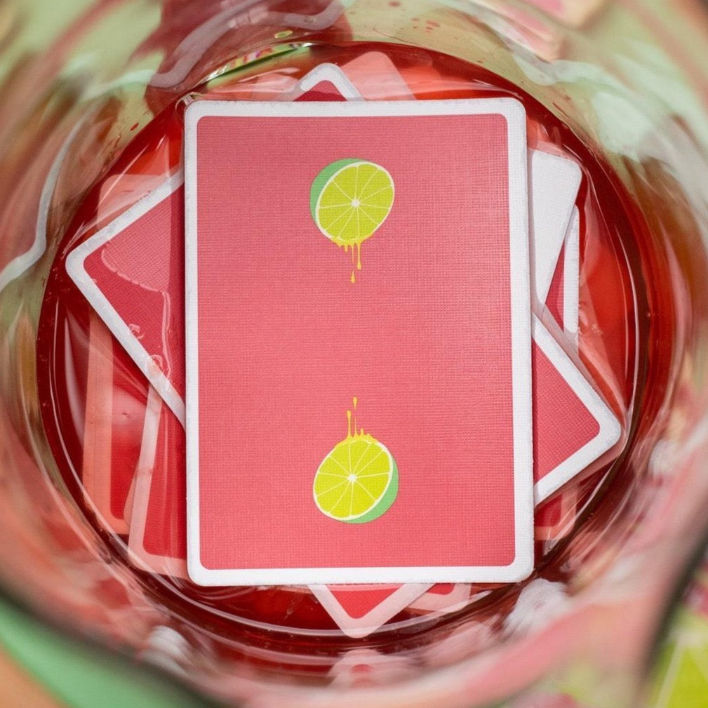 Premium Squeezers V4 Playing Cards - Cherry Limeade Flavor | Unique Design for Magic Tricks, Poker Nights & Cardistry | Perfect for Parties, Gifts & Collectors