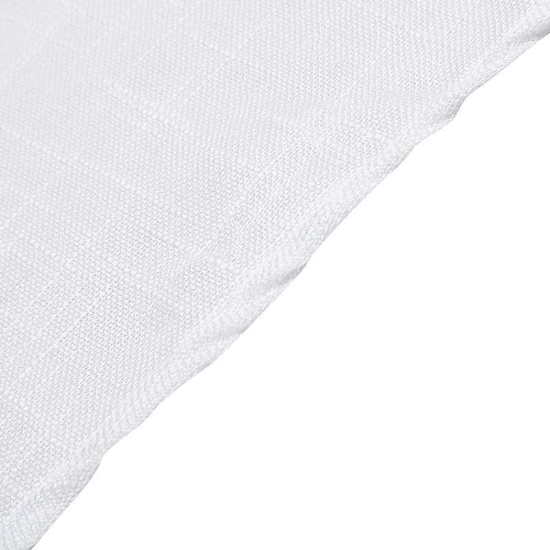 90x156 Inch Premium Faux Burlap Polyester Tablecloth - Elegant Rectangular Dining Table Cover for Weddings, Parties & Home Decor