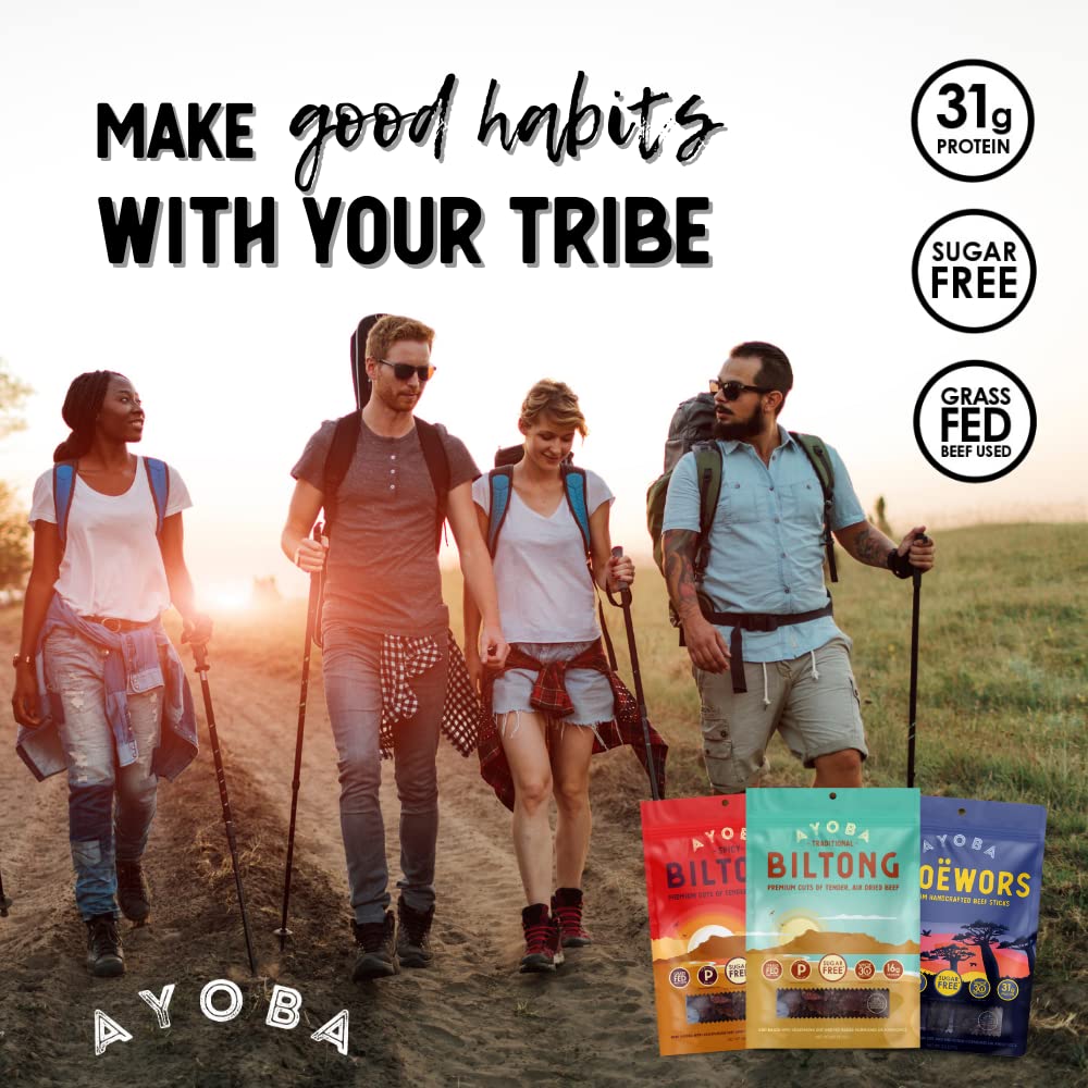 Grass-Fed Beef Paleo Sticks - Keto, Low Carb, Gluten Free, Nitrate Free, No Sugar Protein Snacks (2oz, Pack of 3) | Perfect for Hiking, Camping & On-the-Go Nutrition