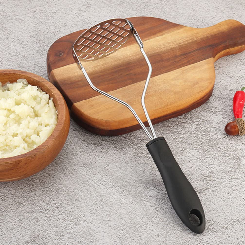 BESPORTBLE 2-Pack Manual Potato Masher - Heavy Duty Stainless Steel Potato Presser & Crusher for Kitchen - Perfect for Mashed Potatoes, Sweet Potatoes, Vegetables - Ideal for Home Cooking, Restaurants & Meal Prep