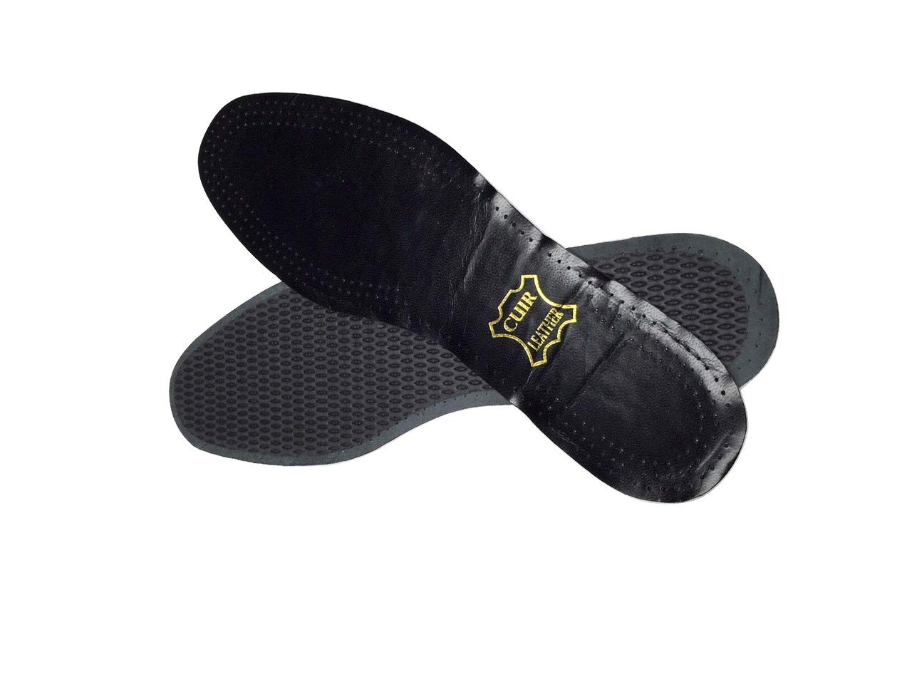 Premium Saphir Black Leather Insoles with Charcoal Padding – Comfort & Support for Dress Shoes, Boots & Casual Footwear – Ideal for Work, Travel & Everyday Wear