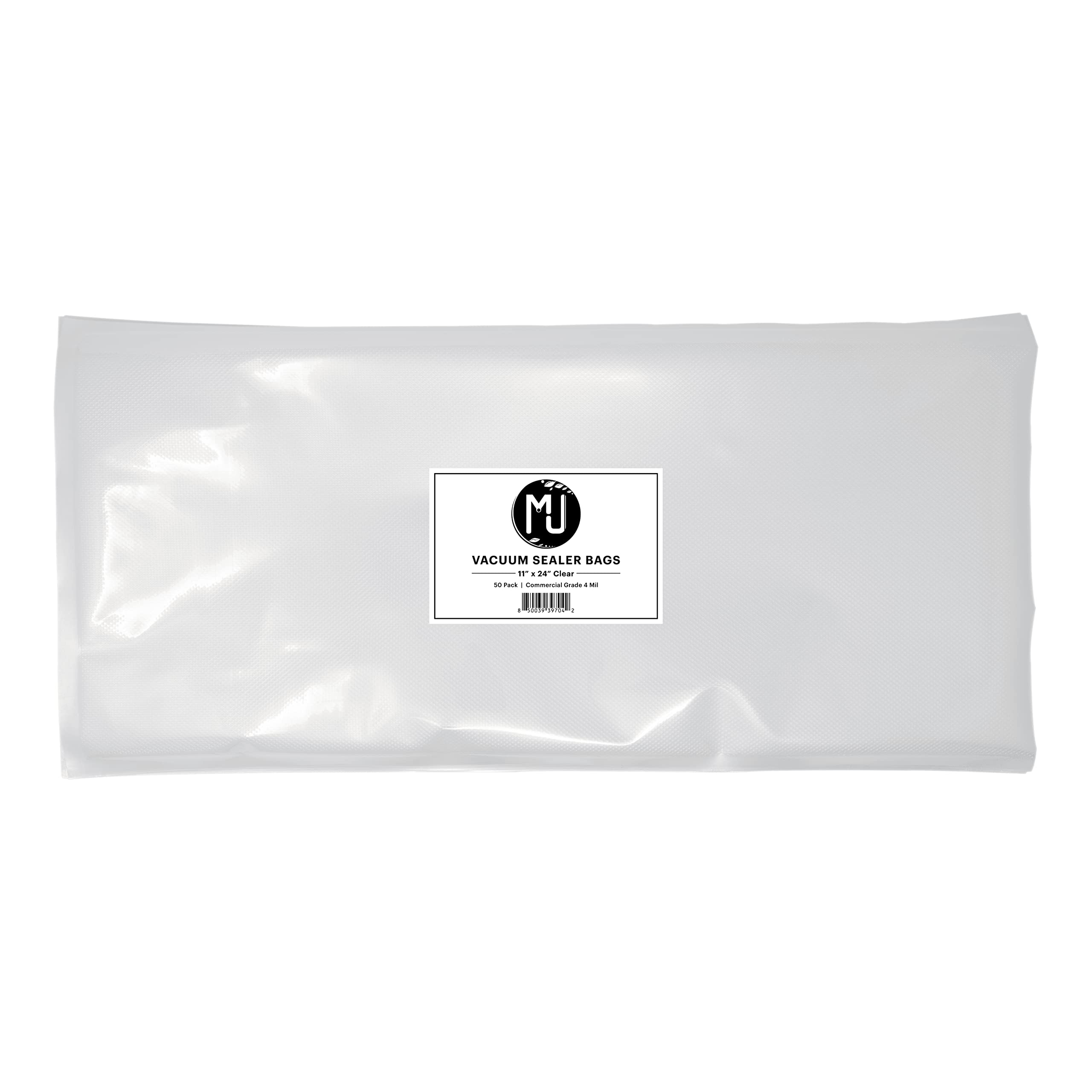 MJ Commercial-Grade Vacuum Sealer Bags for Food Storage & Sous Vide Cooking - 50 Pack (11