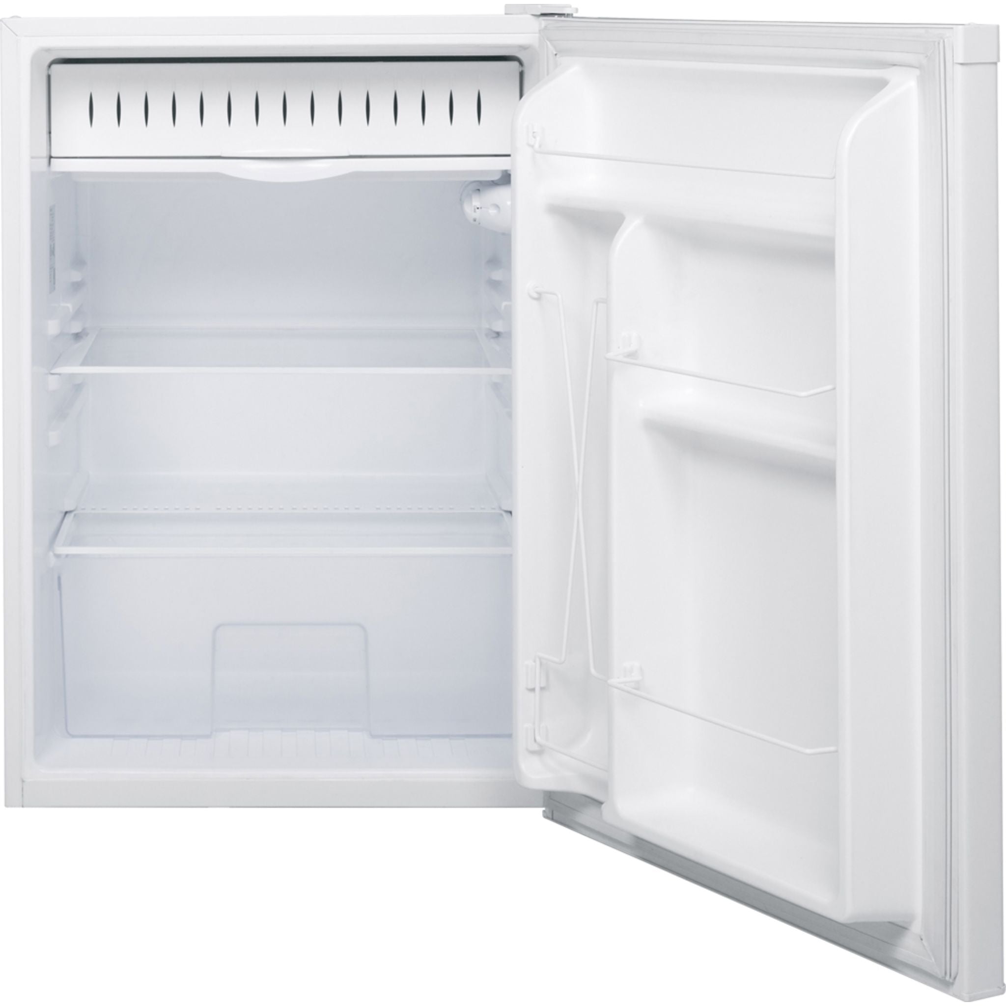 GE 5.6 Cu. Ft. Compact Refrigerator - Energy Efficient Mini Fridge with Freezer, White (GCE06GGHWW) - Perfect for Dorm Rooms, Offices, Bedrooms & Small Spaces