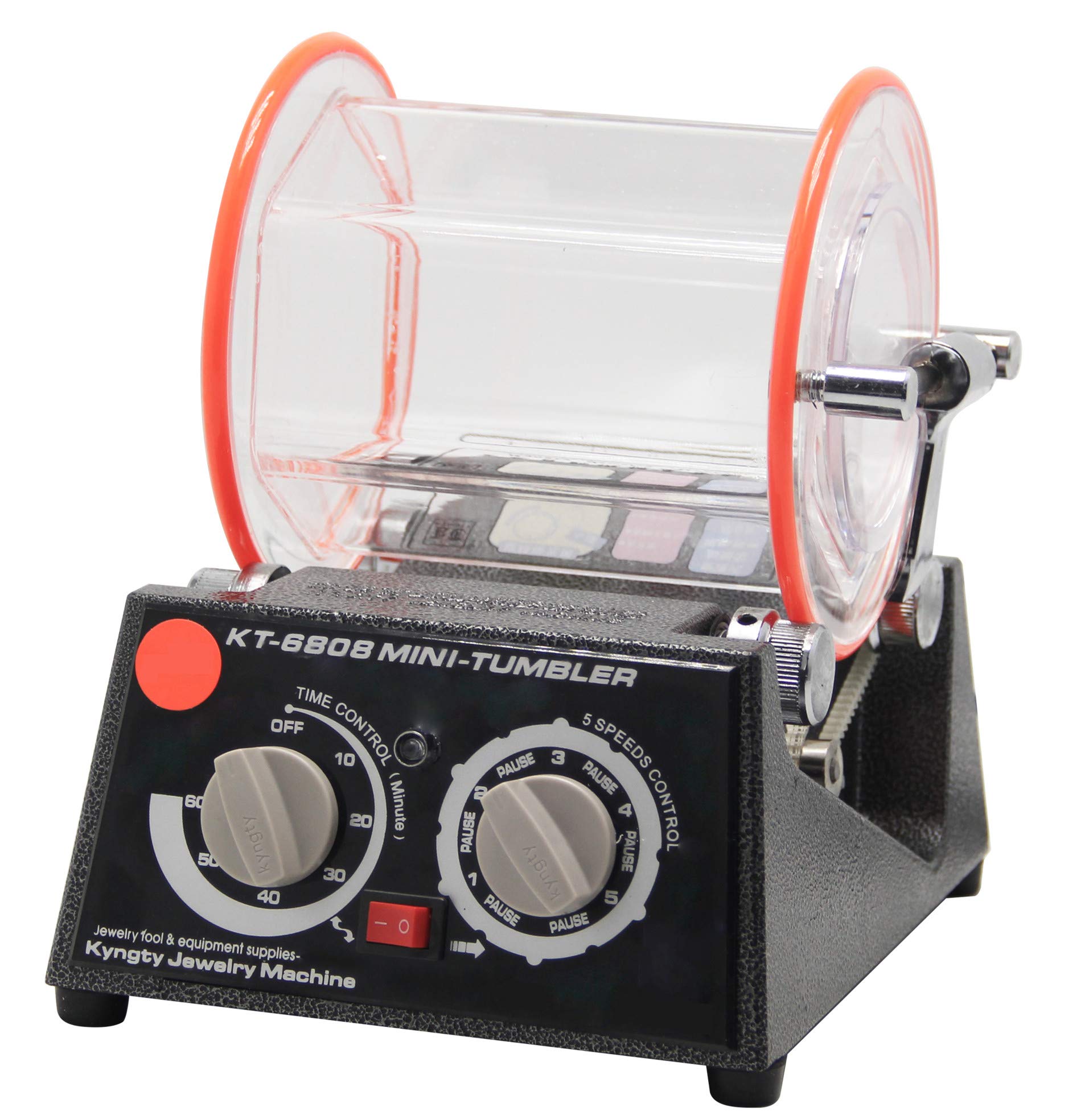 NEWTRY KT-6808 3Kg Rotary Tumbler Jewelry Polishing Machine - 110V Jewelry Surface Finisher for Metal, Stones & DIY Crafts - Perfect for Jewelry Makers, Hobbyists & Small Workshops
