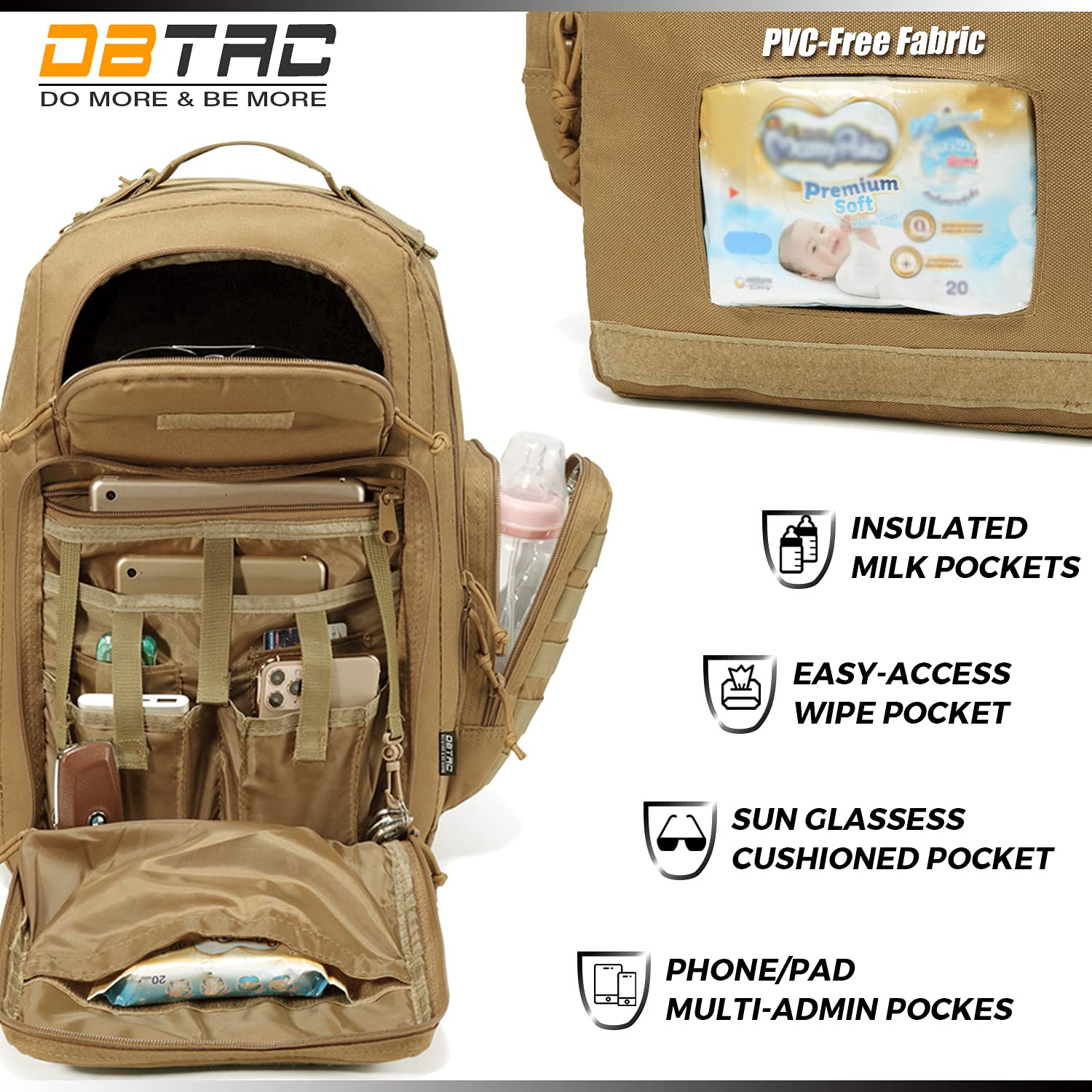**Tactical Diaper Backpack for Dads - Waterproof Baby Bag with Changing Pad, Insulated Pockets & Stroller Straps | Perfect for Travel, Hiking & Everyday Use**