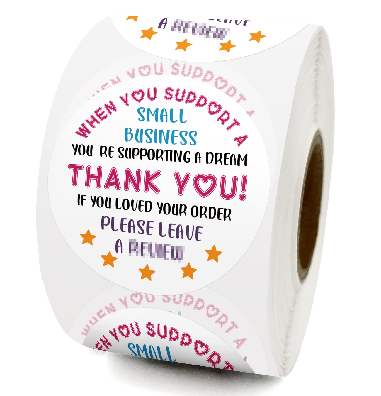 500 PCS Cute Small Business Thank You Stickers - Custom Handmade Labels for Bakeries, Gift Bags, Envelopes & Packaging - Perfect for Etsy Sellers, Online Shops & Small Business Branding