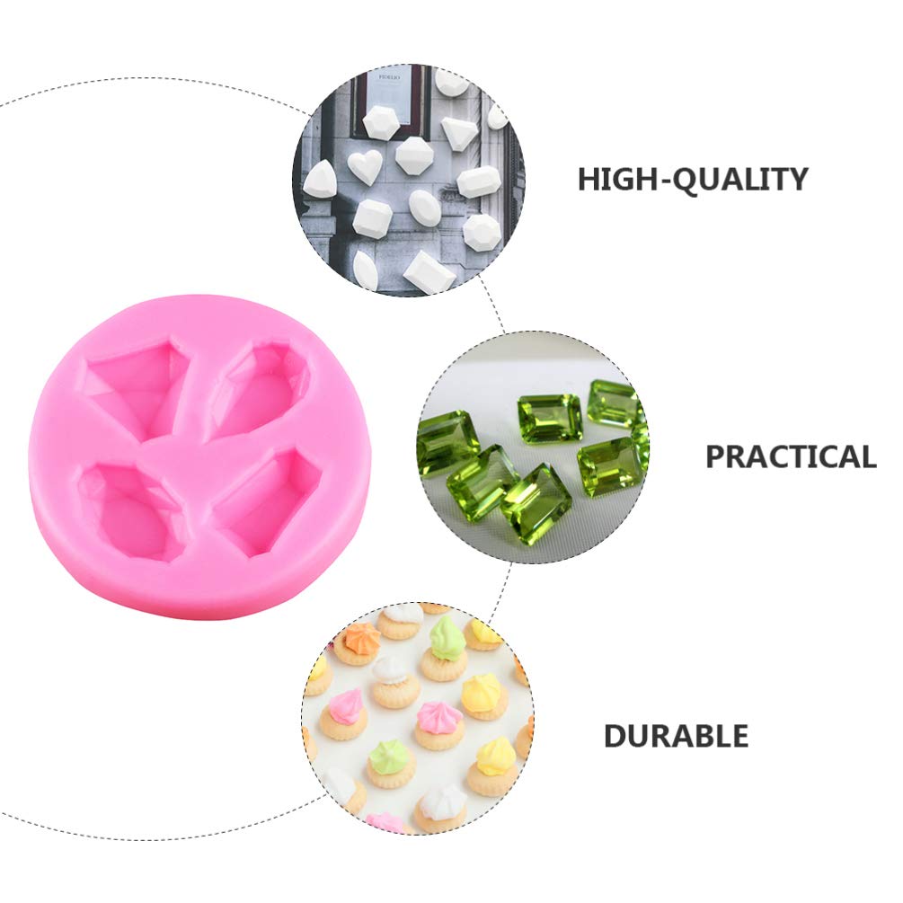 DOITOOL 3Pcs Mini Gem Silicone Molds for Resin, Fondant, Chocolate & Polymer Clay - DIY Crafting, Cake Decorating & Christmas Decorations - Baking Tools for Jewelry Making, Candy Molds & Epoxy Art Projects