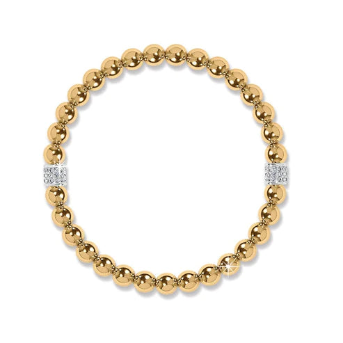 Brighton Meridian Petite Stretch Bracelet in Gold Tone - Elegant Women's Fashion Jewelry for Daily Wear & Special Occasions