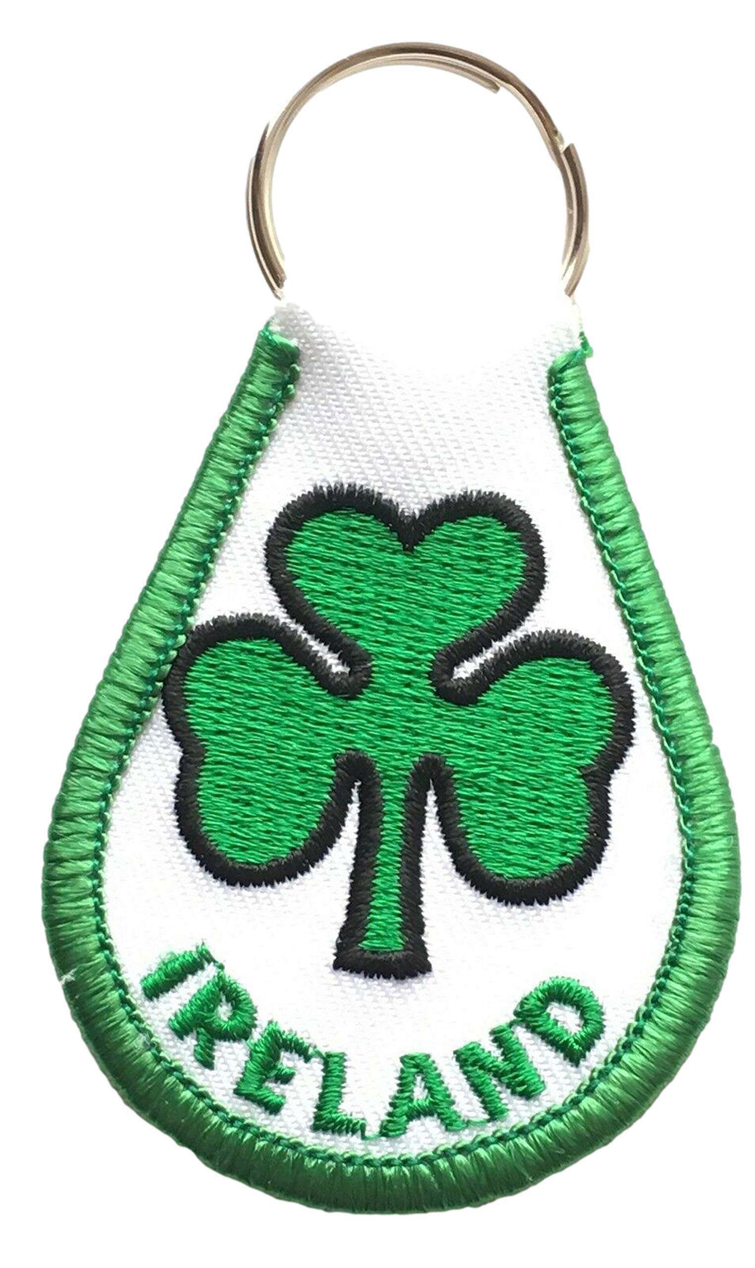 Irish Shamrock Flag Fabric Keychain - St. Patrick's Day Accessories for Keys, Bags & Gifts | A263