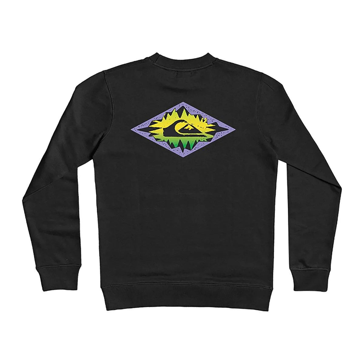Quiksilver Echoes of the Past Boys' Black Crewneck Sweatshirt - Comfortable & Stylish Pullover for School, Sports & Casual Wear