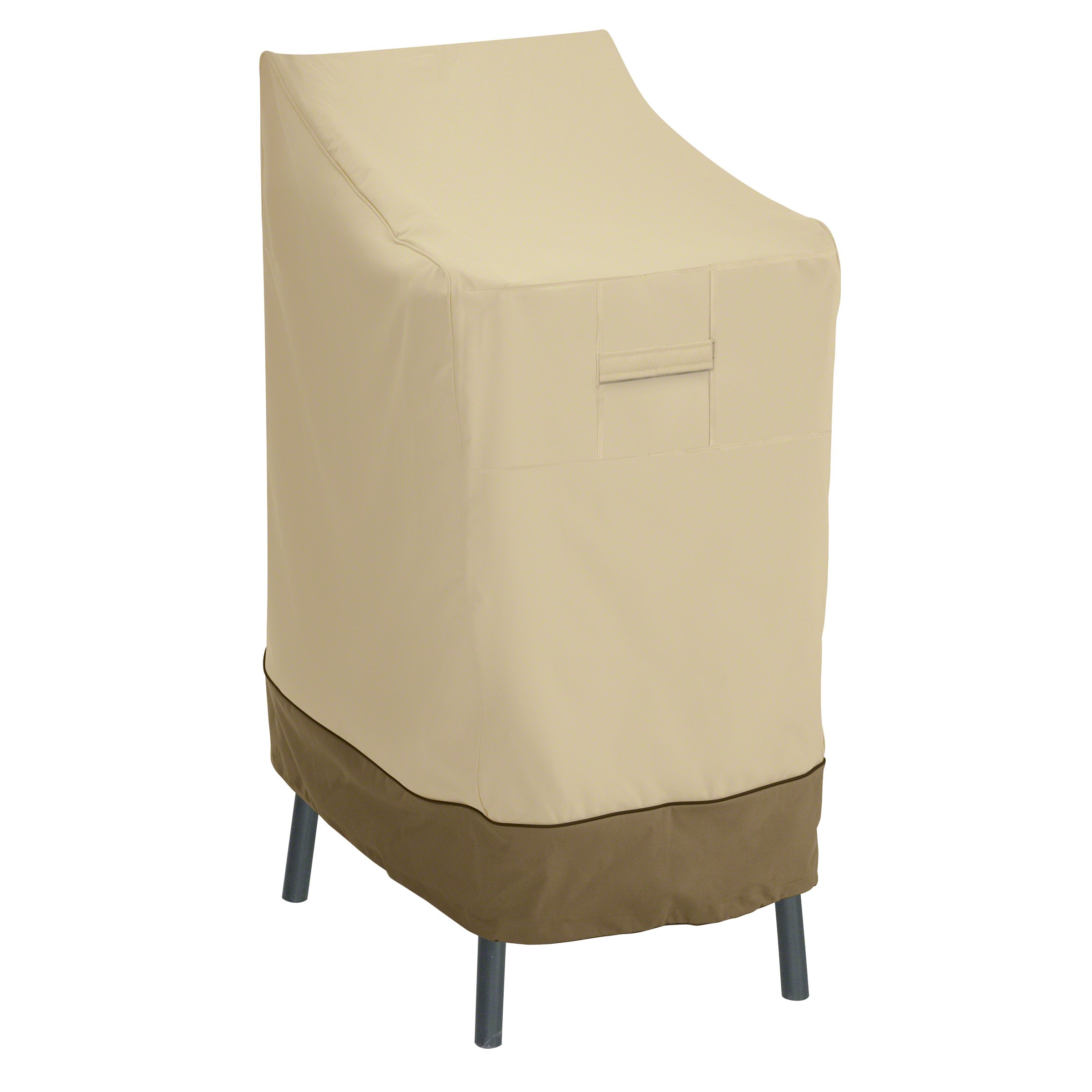 Classic Accessories Veranda 26 Inch Water-Resistant Patio Bar Chair & Stool Cover - Durable Outdoor Chair Covers for Deck, Garden, and Poolside Use